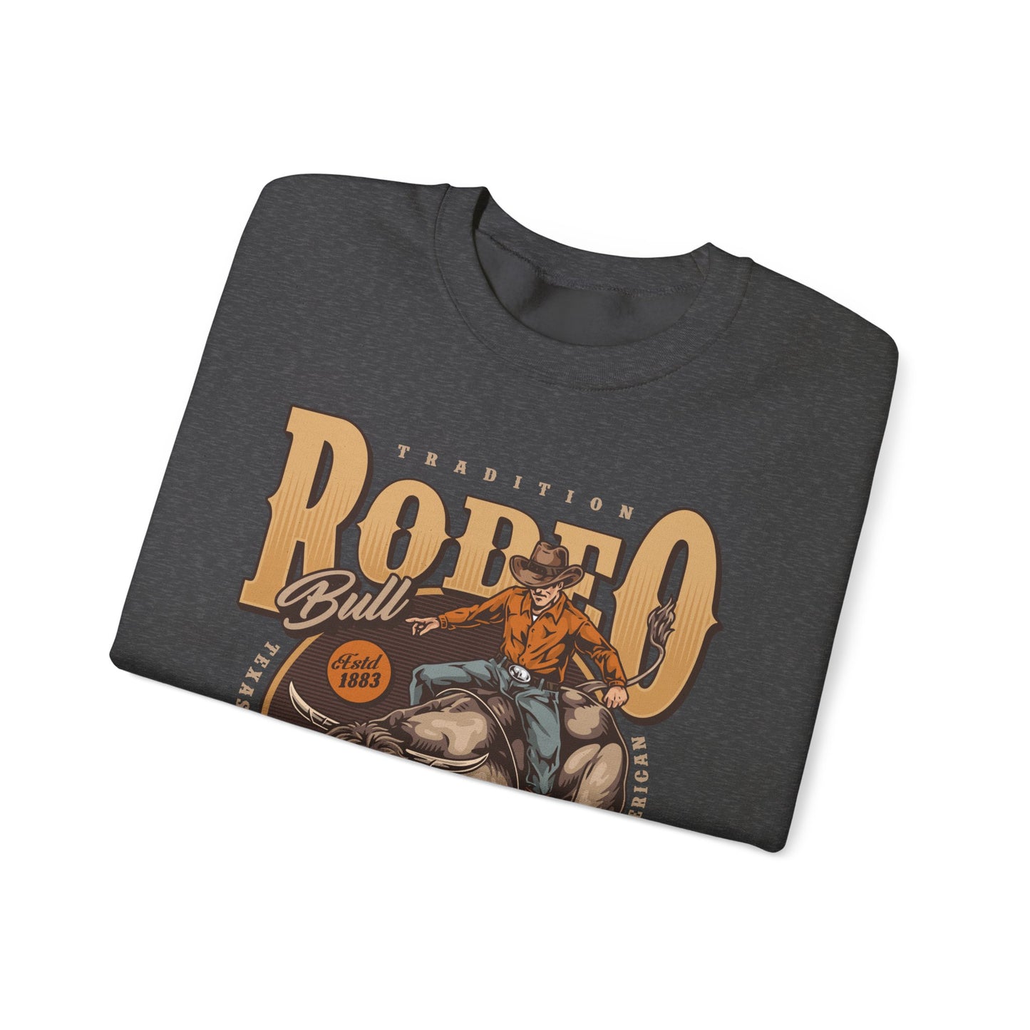 Crewneck Sweatshirt - Tradition Rodeo Bull - Real Cowboys