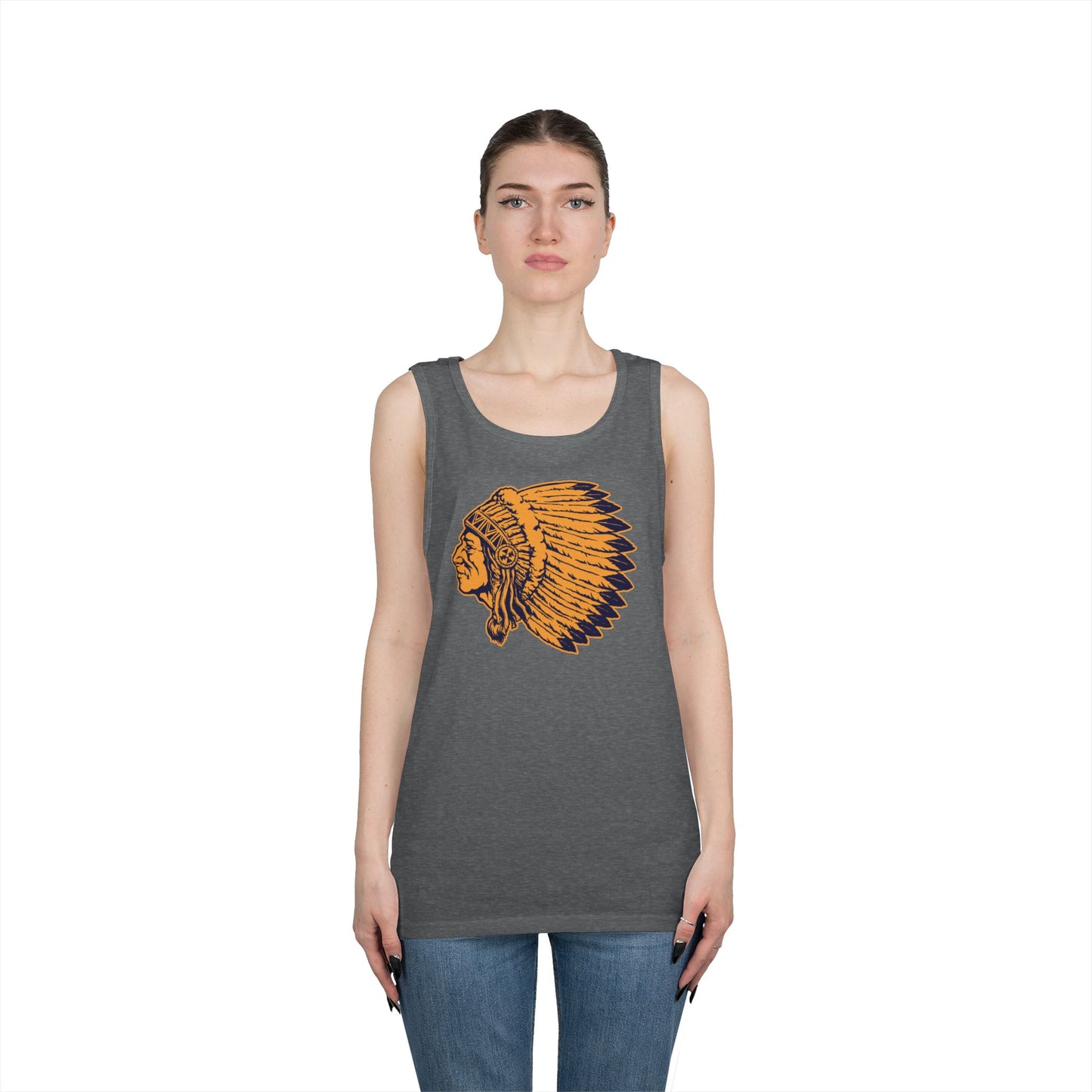Unisex Heavy Cotton Tank Top - Indian Chief