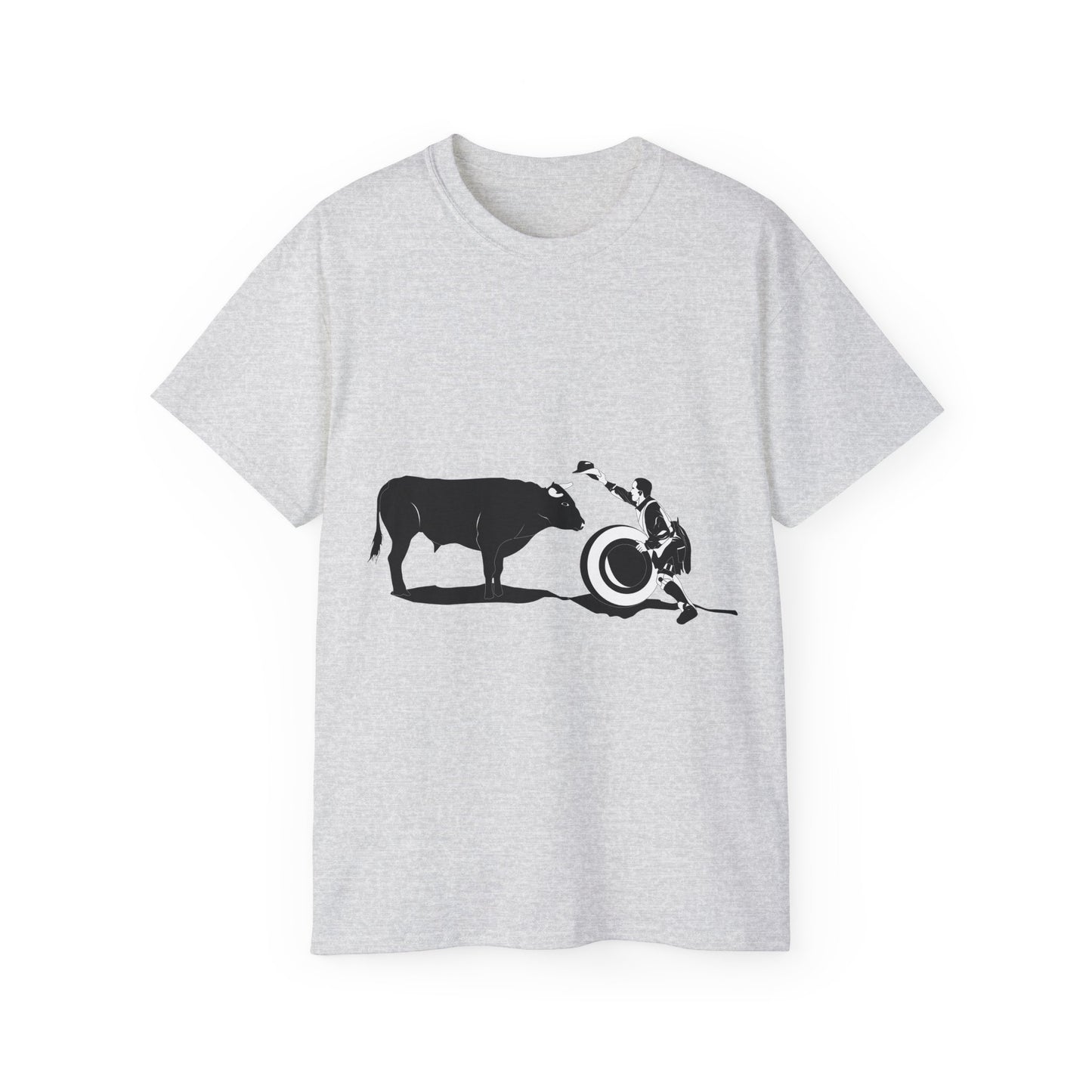 Unisex Ultra Cotton Tee - Clown and Bull - BW