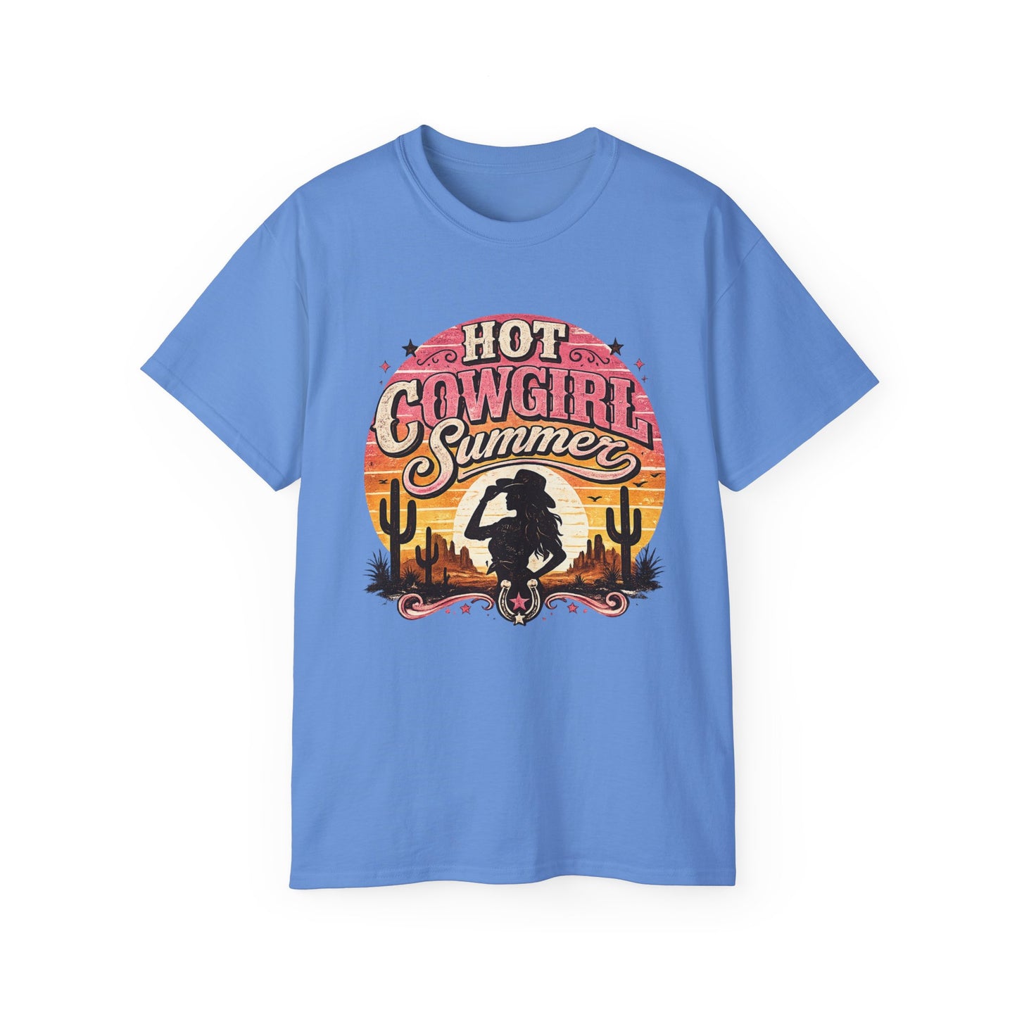 T-Shirt - Hot cowgirl summer at sunset