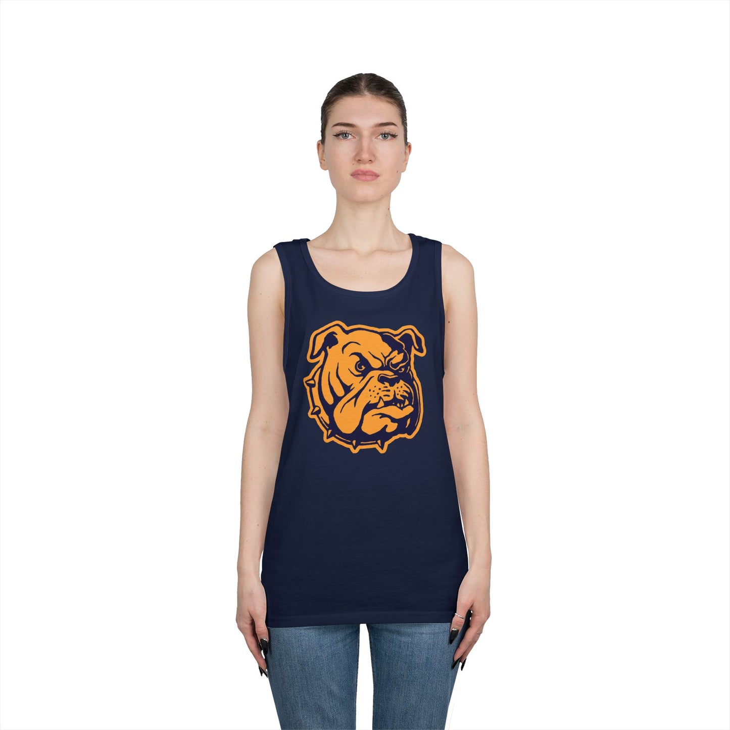 Unisex Heavy Cotton Tank Top - Bulldog Head