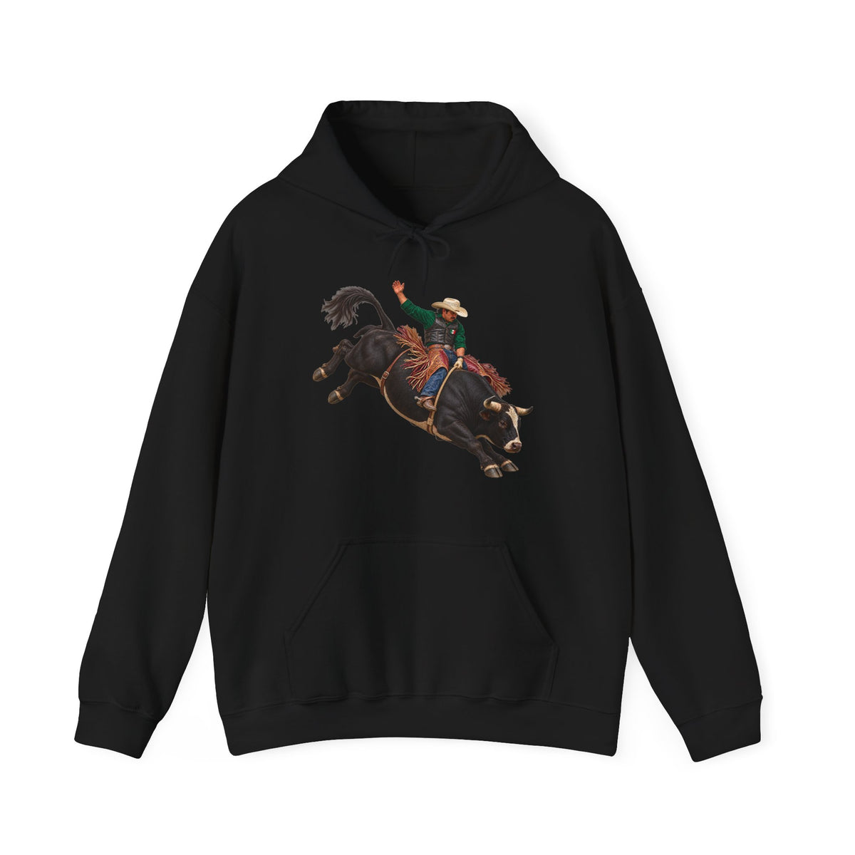 Hoodie — Cowboys - Bull Rider - Latino - without Text - 3D Transparent