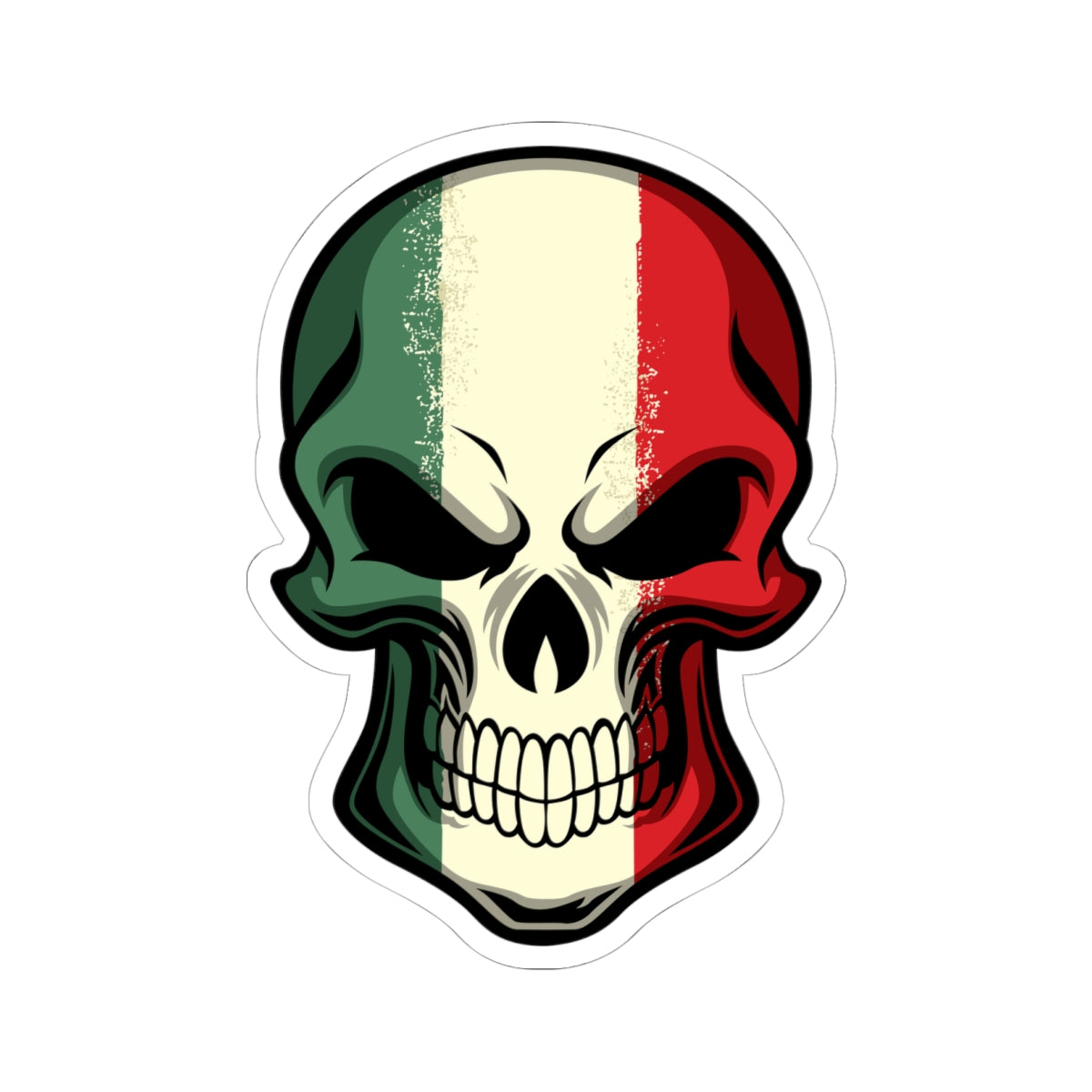 Kiss-Cut Stickers - Red White Green Skull