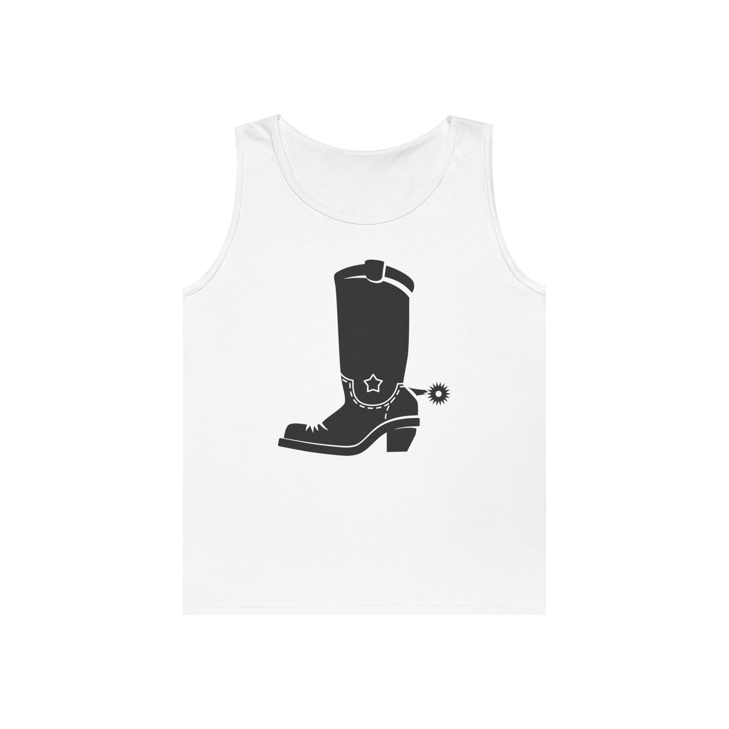 Unisex Heavy Cotton Tank Top - Western Boot with Spur X 300