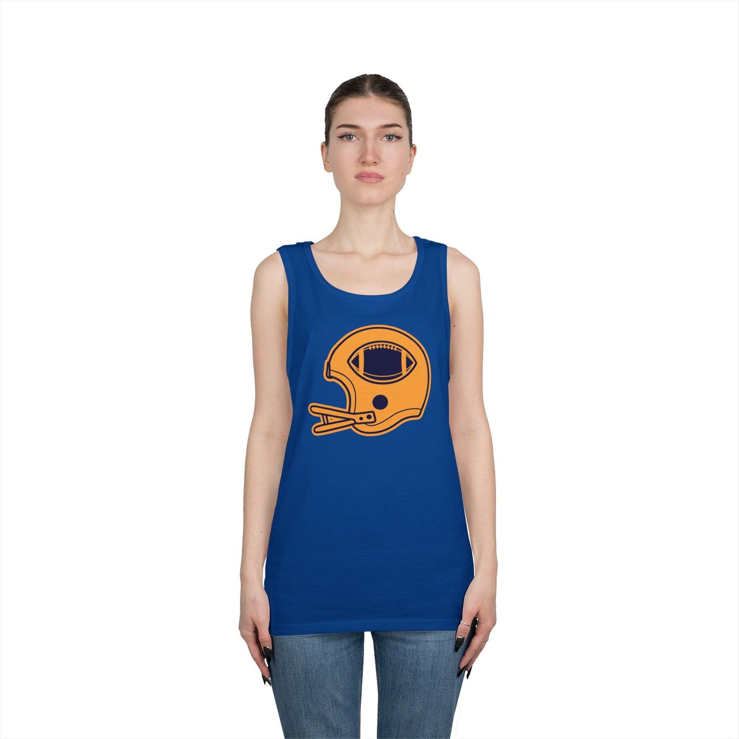 Unisex Heavy Cotton Tank Top - Football Helmet