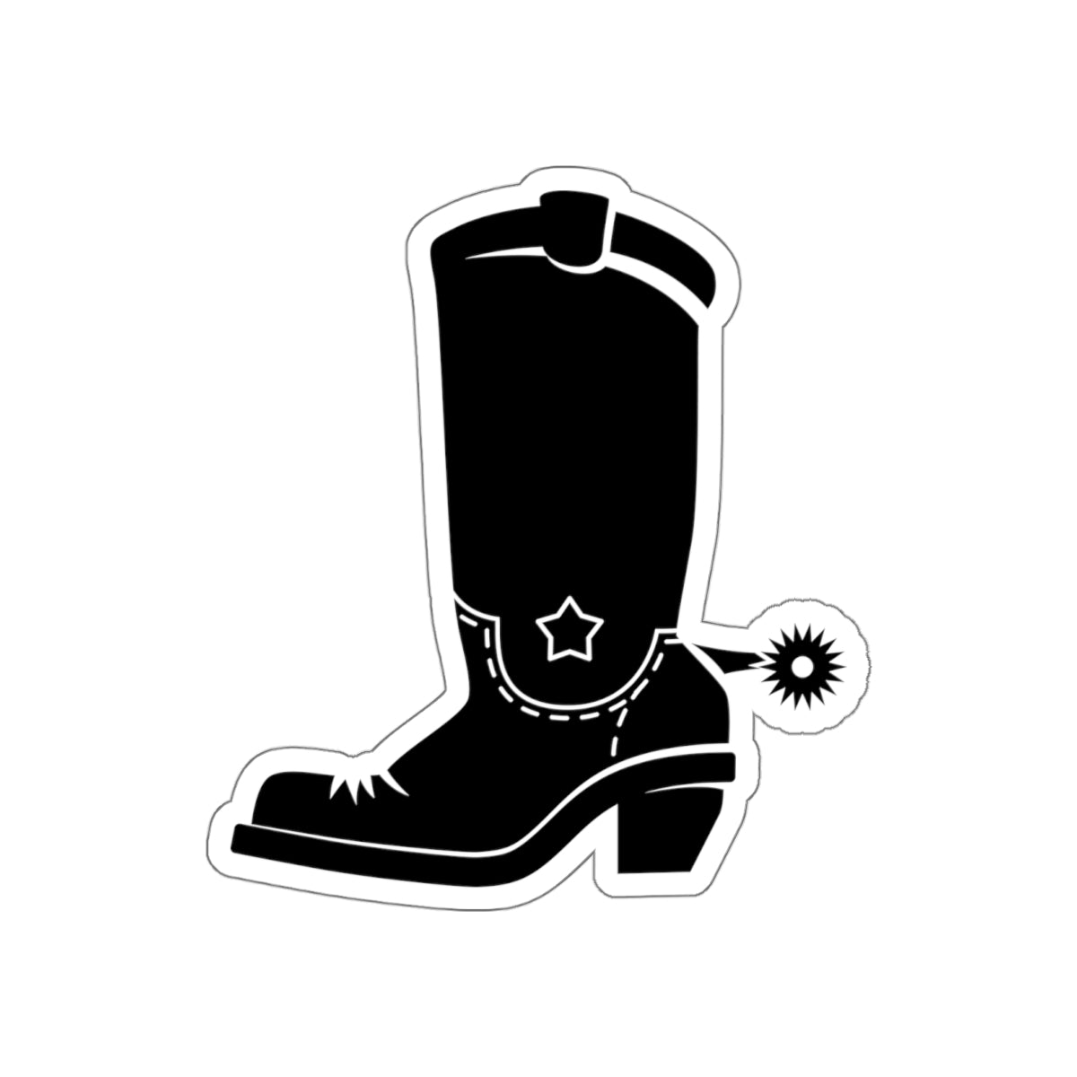 Die-cut stickers - Western Boot with Spur X 300