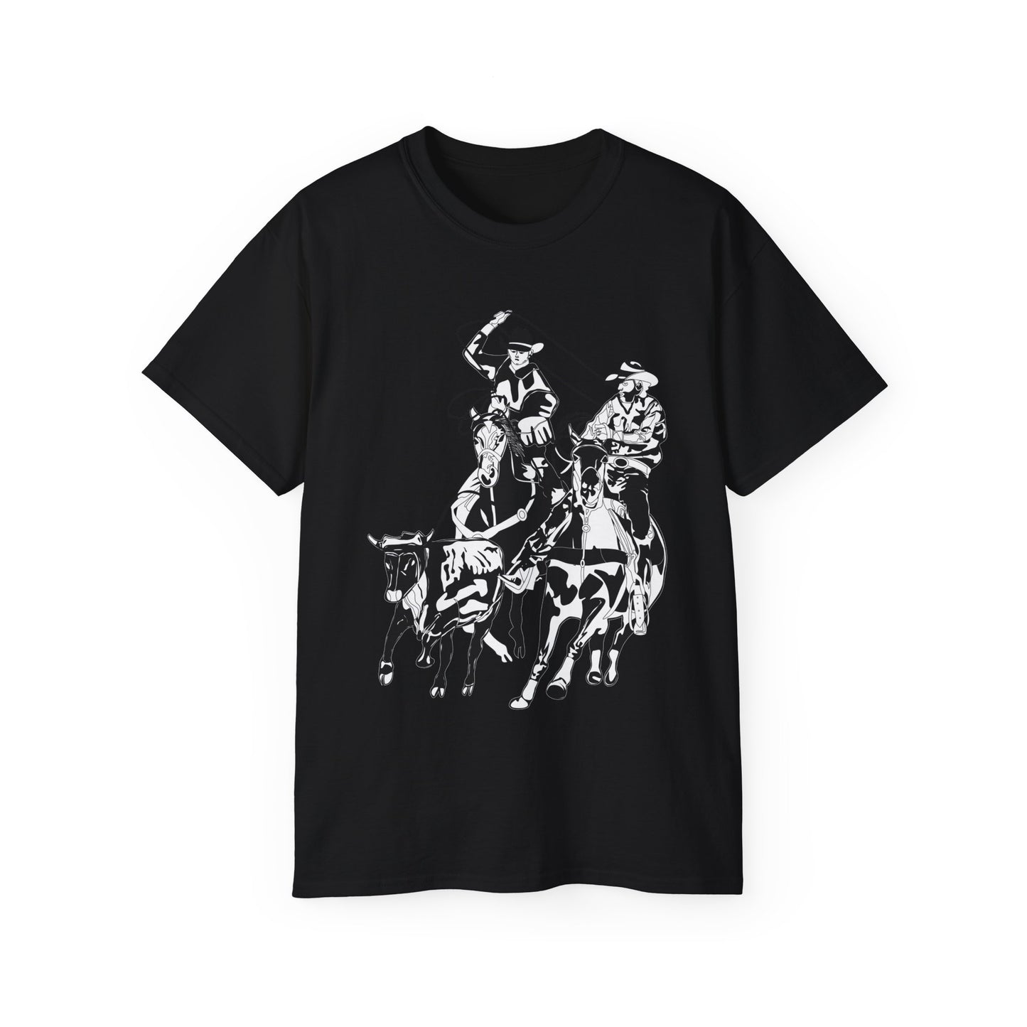Unisex Ultra Cotton Tee - California Rodeo - Salinas Team Roping - BW
