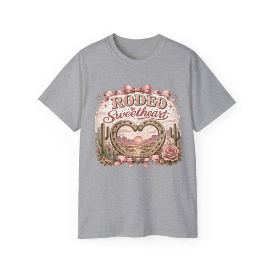 T-Shirt - Rodeo sweetheart with desert blooms
