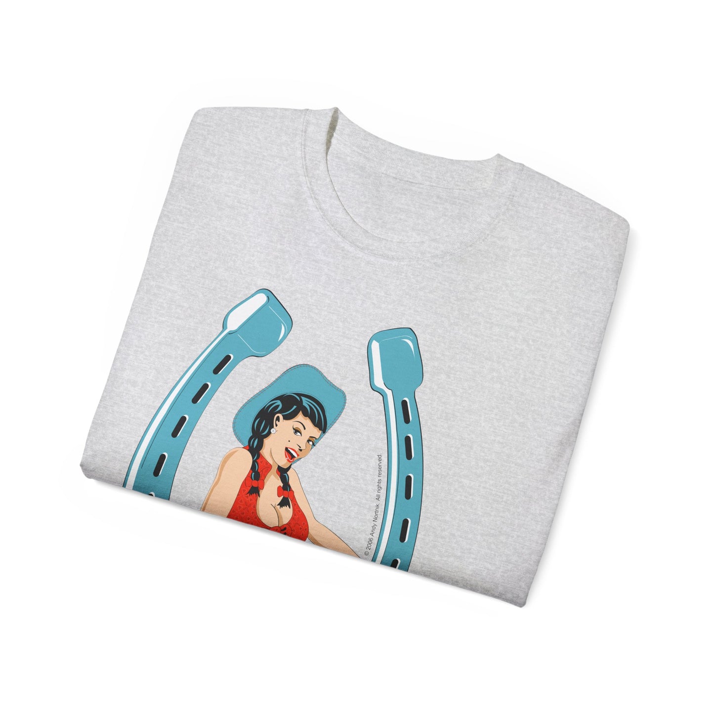 Unisex Ultra Cotton Tee - Sexy Cowgirl Luck - Lady Luck