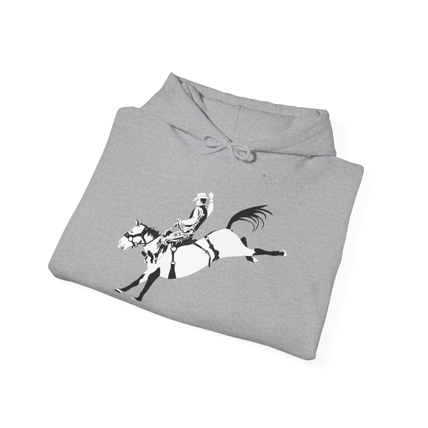 Unisex Hoodie - Cowboy - Bronco Buster - BW