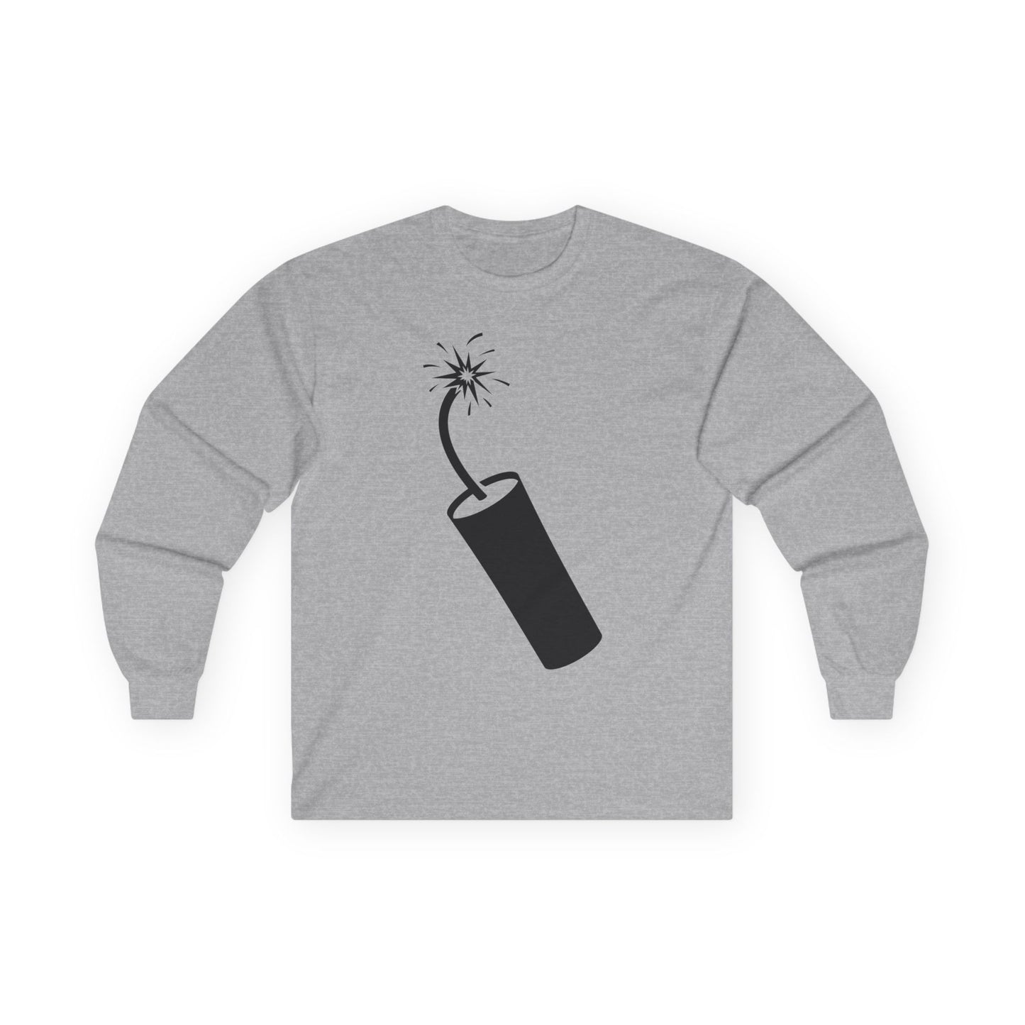 Unisex Ultra Cotton Long Sleeve Tee - Dynamite Stick w Burng Fuse X 300