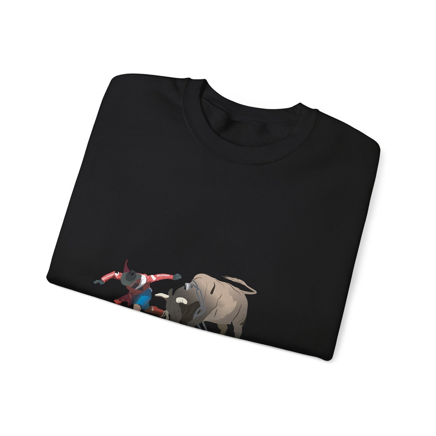 Crewneck Sweatshirt - Rodeo - Bull and Clown