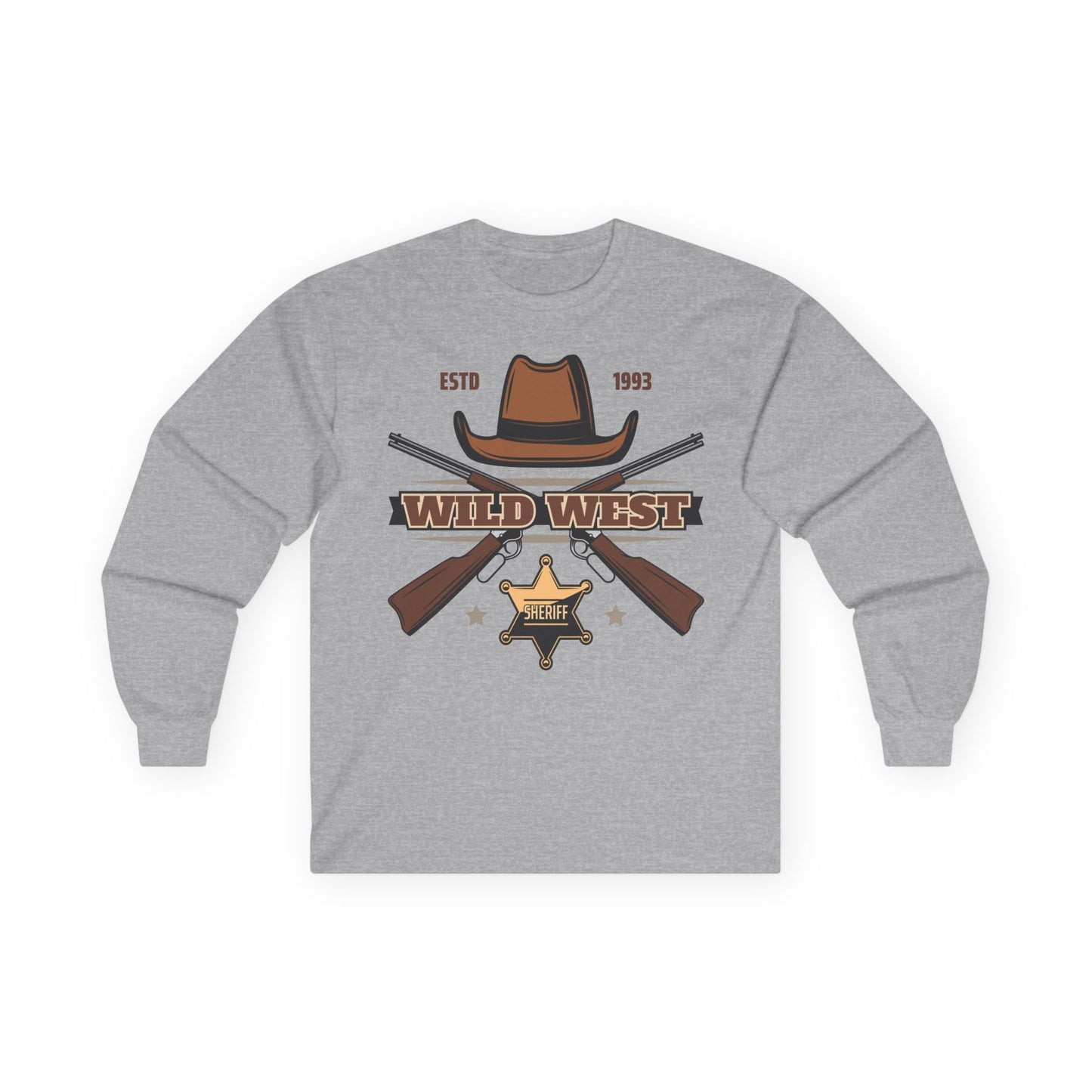 Unisex Ultra Cotton Long Sleeve Tee - Wild West - Sheriff