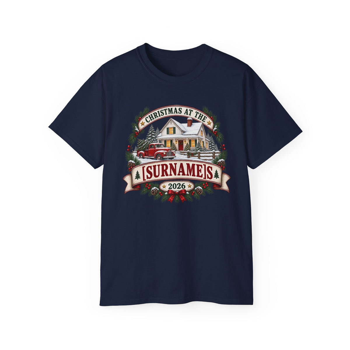 Unisex Ultra Cotton Tee - Vintage farmhouse Christmas 2026 - Free Customization