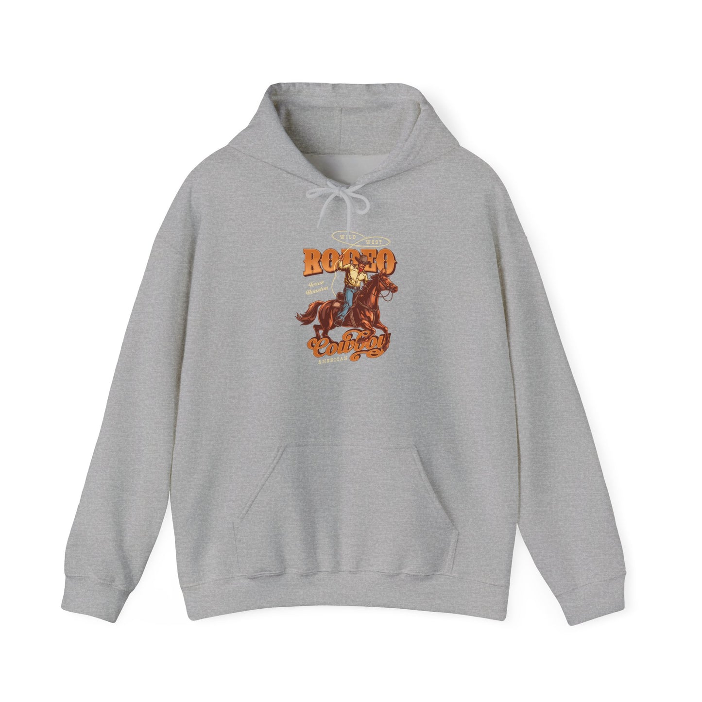 Unisex Hoodie - Wild West - Houston, Texas - American Rodeo Cowboy