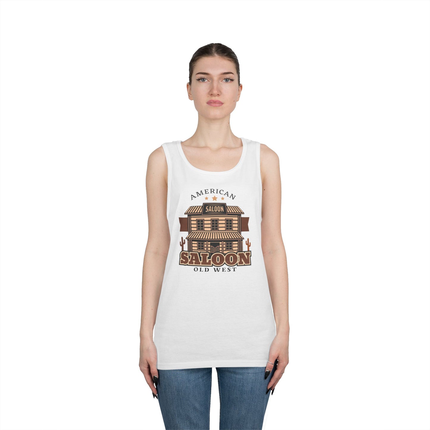 Unisex Heavy Cotton Tank Top - American Cowboy - Saloon - Wild West