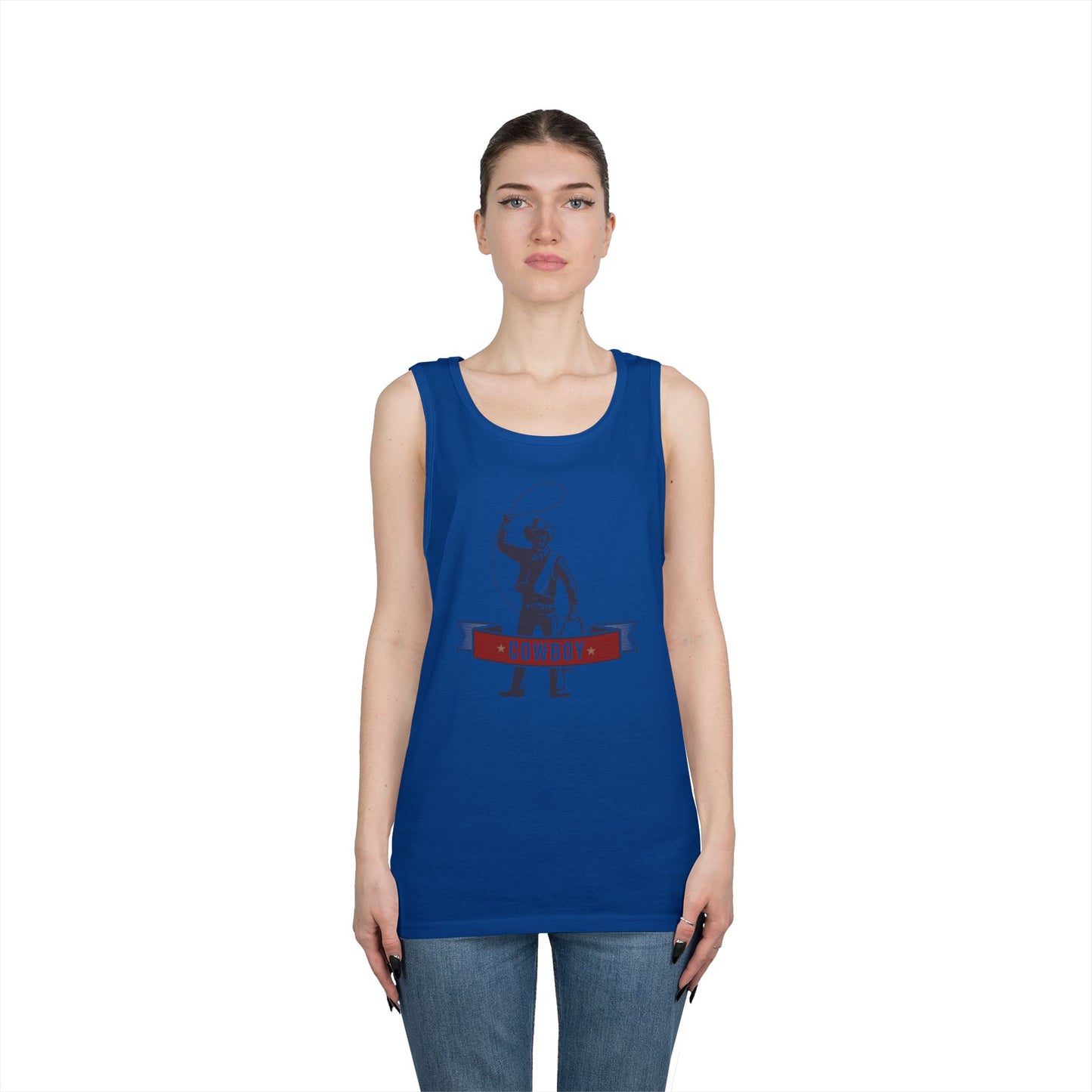 Unisex Heavy Cotton Tank Top - Cowboy - The Wild West