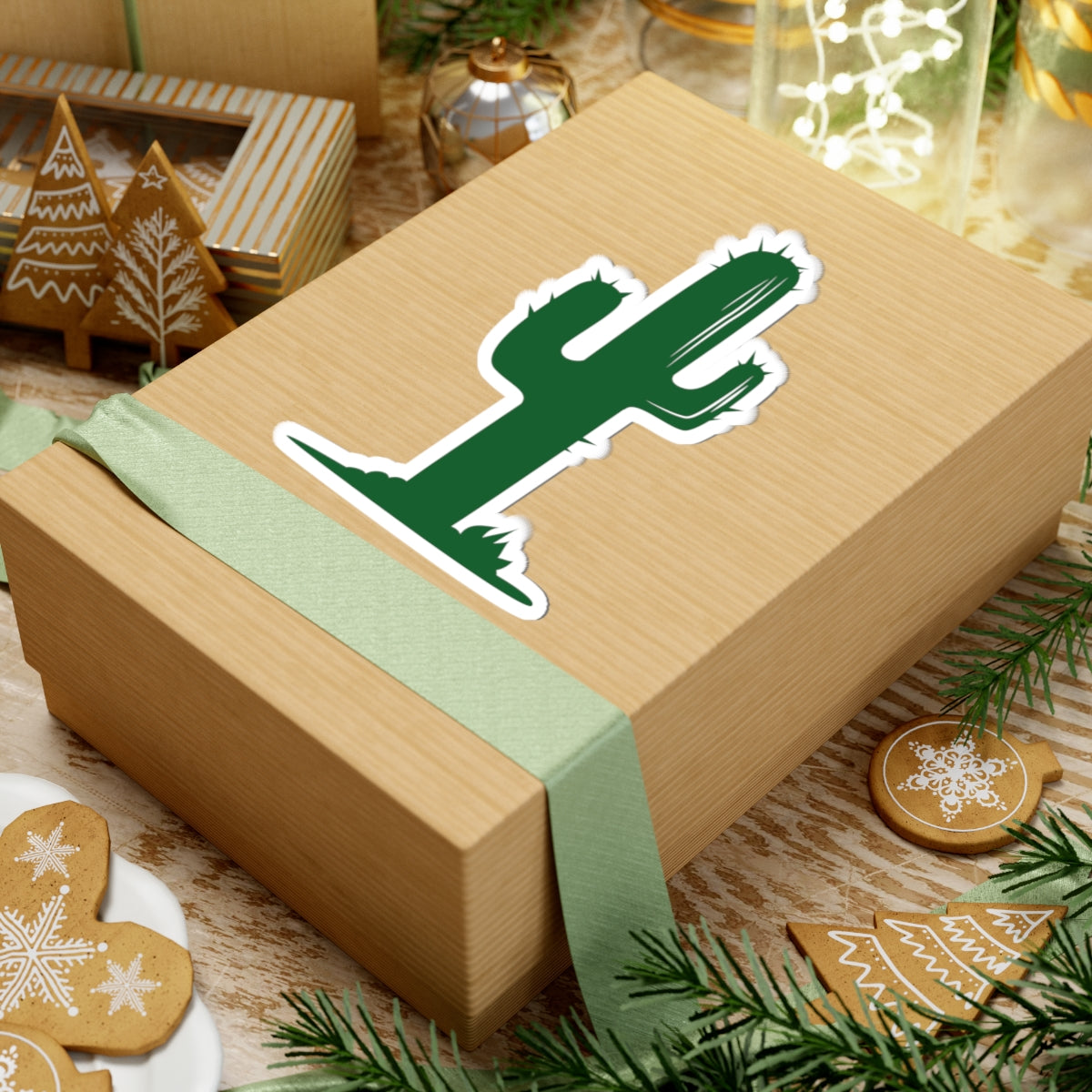 Kiss-Cut Stickers - Green Western Cactus X 300