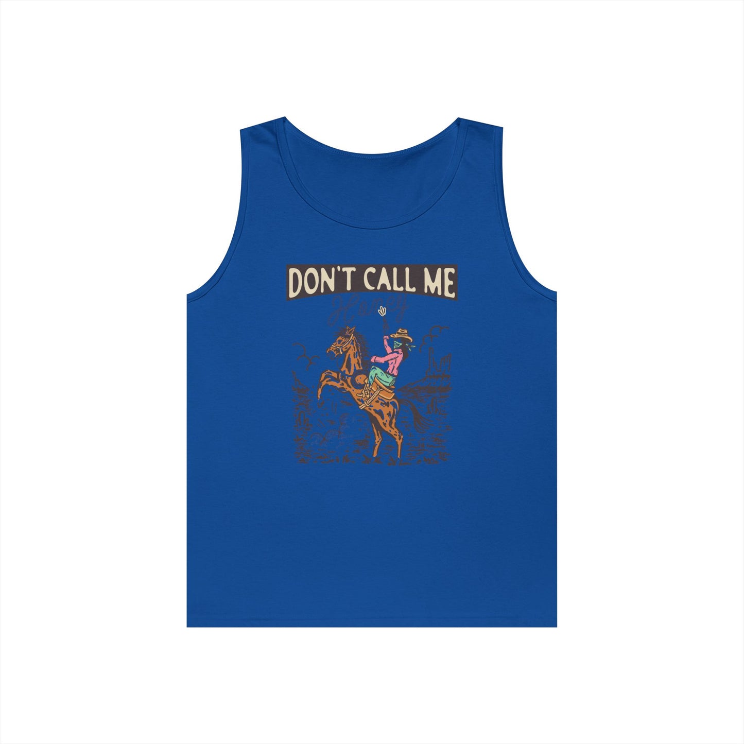 Unisex Heavy Cotton Tank Top - Cowgirl Rodeo Western - Dont Call Me Honey