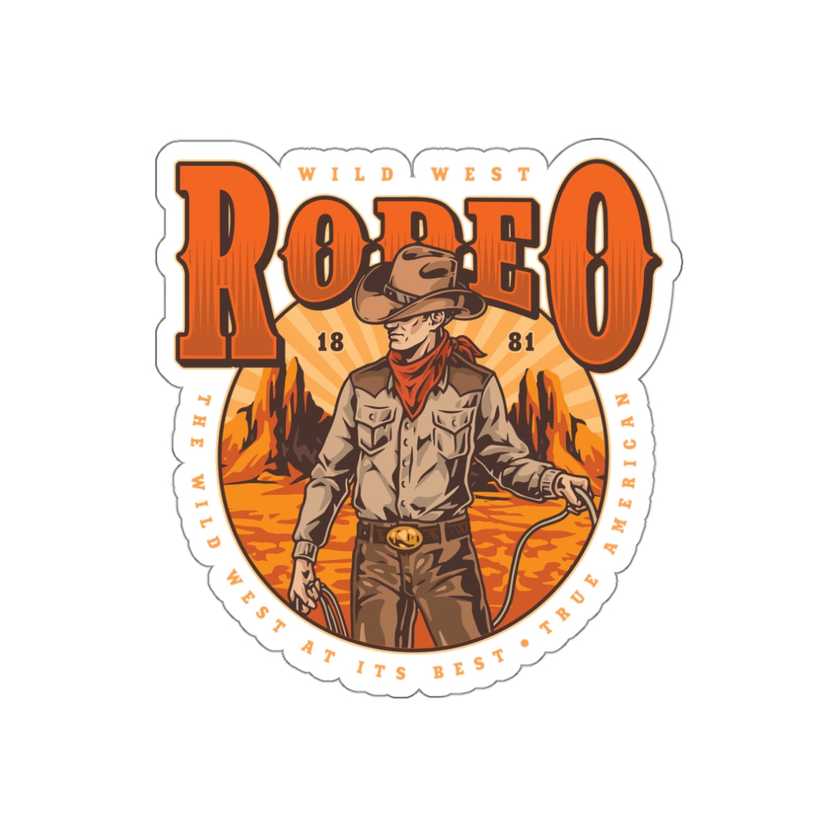 Die-cut stickers - Wild West Rodeo - True American - The Wild West At Its Best