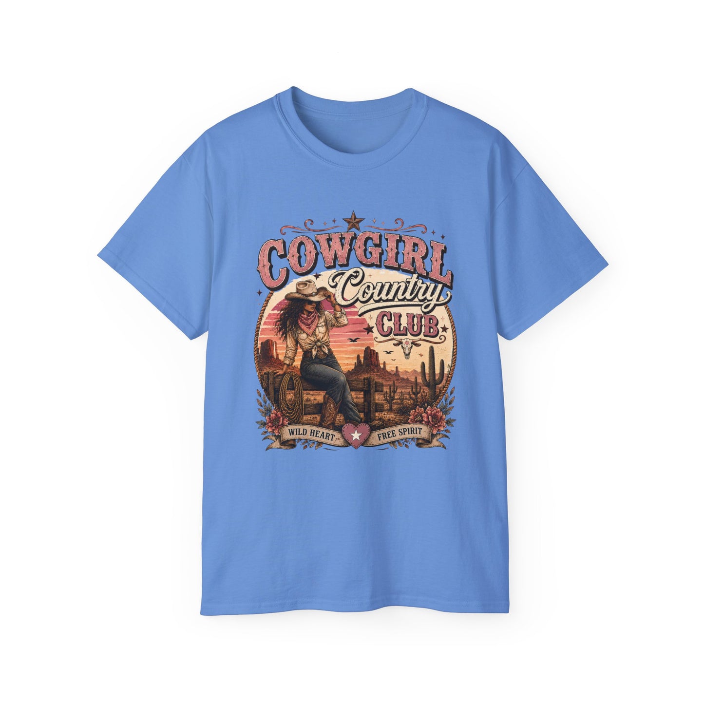 T-Shirt - Cowgirl country club emblem