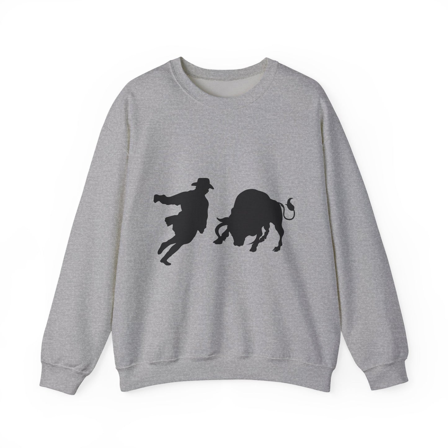 Crewneck Sweatshirt - Clown and Bull - Silhouette