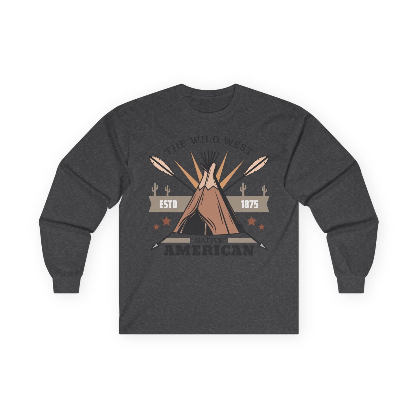 Unisex Ultra Cotton Long Sleeve Tee - The Wild West - Native American