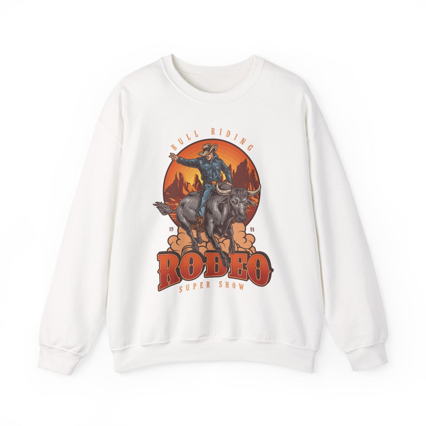 Crewneck Sweatshirt - Bull Riding - Rodeo Super Show
