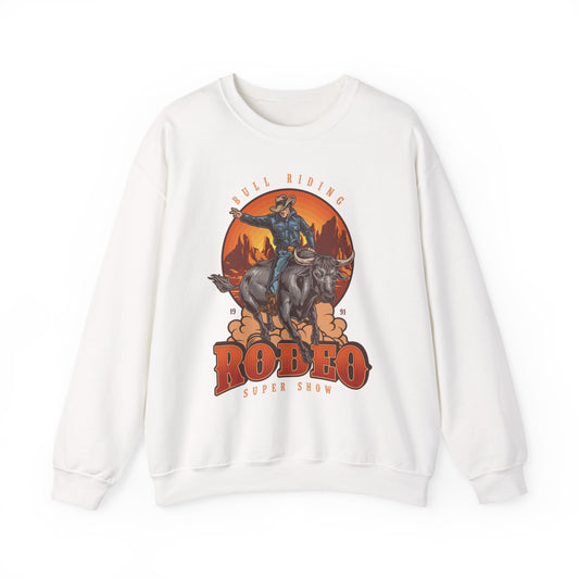 Crewneck Sweatshirt - Bull Riding - Rodeo Super Show