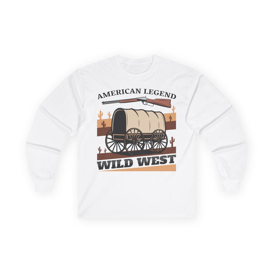 Unisex Ultra Cotton Long Sleeve Tee - American Legend - Wild West
