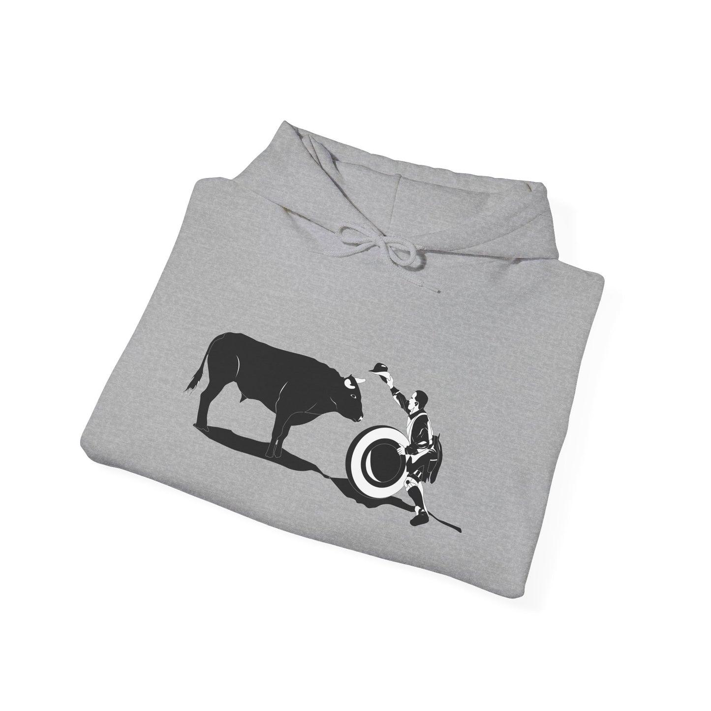 Unisex Hoodie - Clown and Bull - BW
