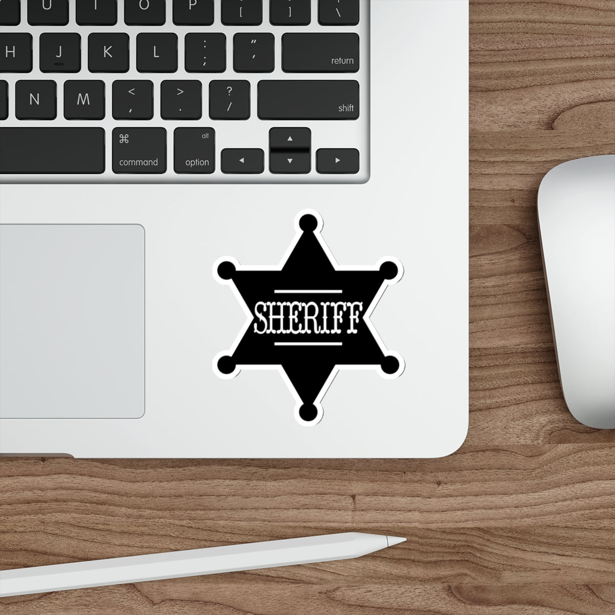 Die-cut stickers - Sheriff Badge w Txt Sheriff X 300