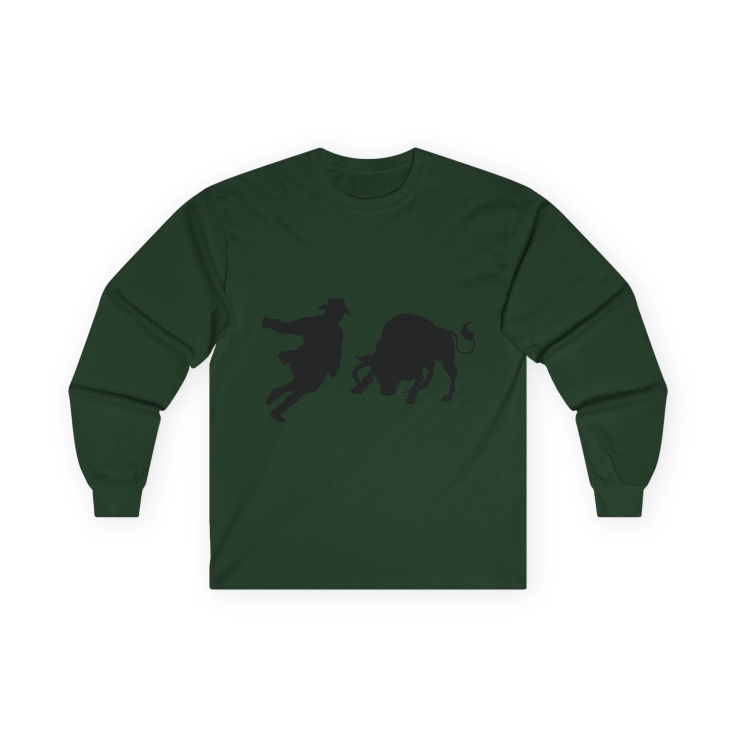 Unisex Ultra Cotton Long Sleeve Tee - Clown and Bull - Silhouette