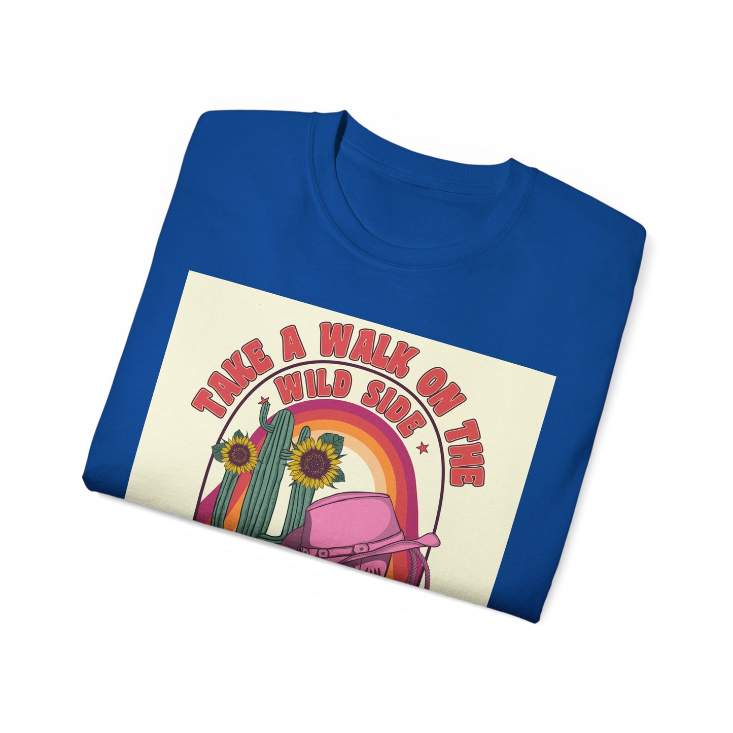 Unisex Ultra Cotton Tee - Cowgirl Sunset Boots & Cactus
