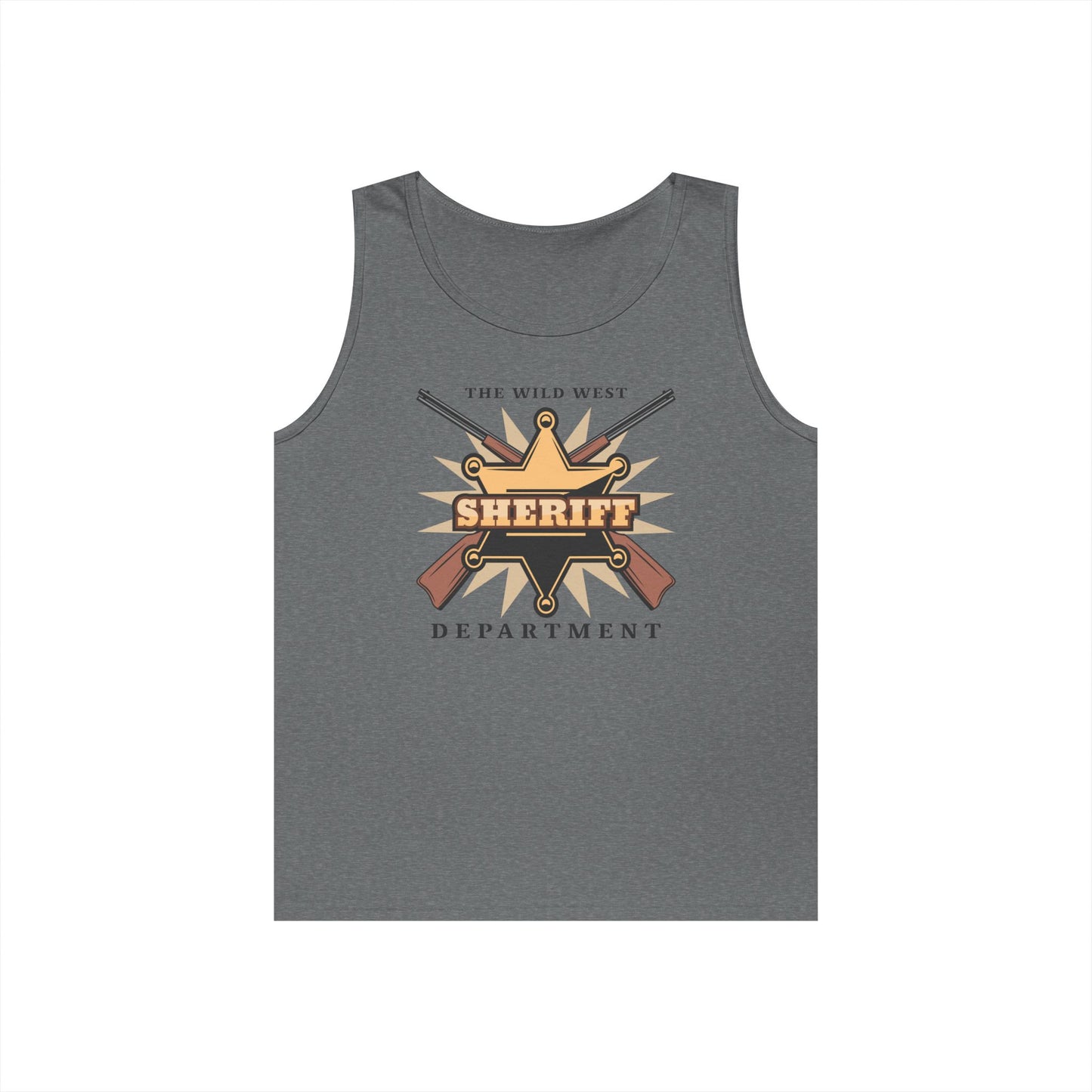 Unisex Heavy Cotton Tank Top - Western Cowboy - The Wild West - Sheriff Department