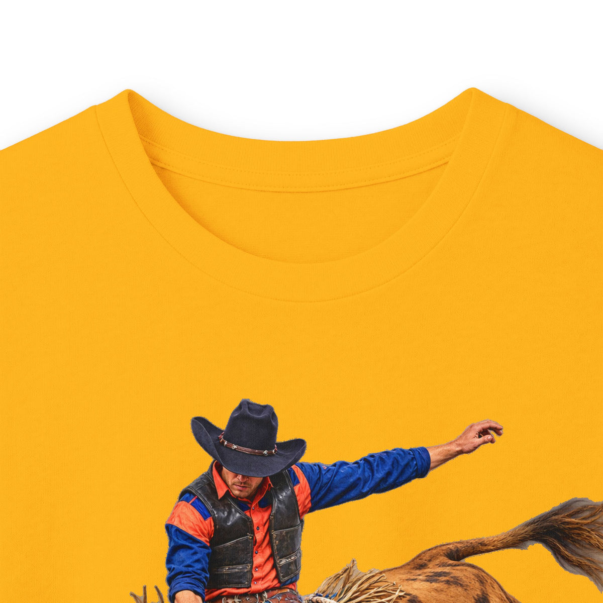Unisex Ultra Cotton Long Sleeve Tee - Cowboys - Bull Rider - Oblique - without Text - 3D Transparent