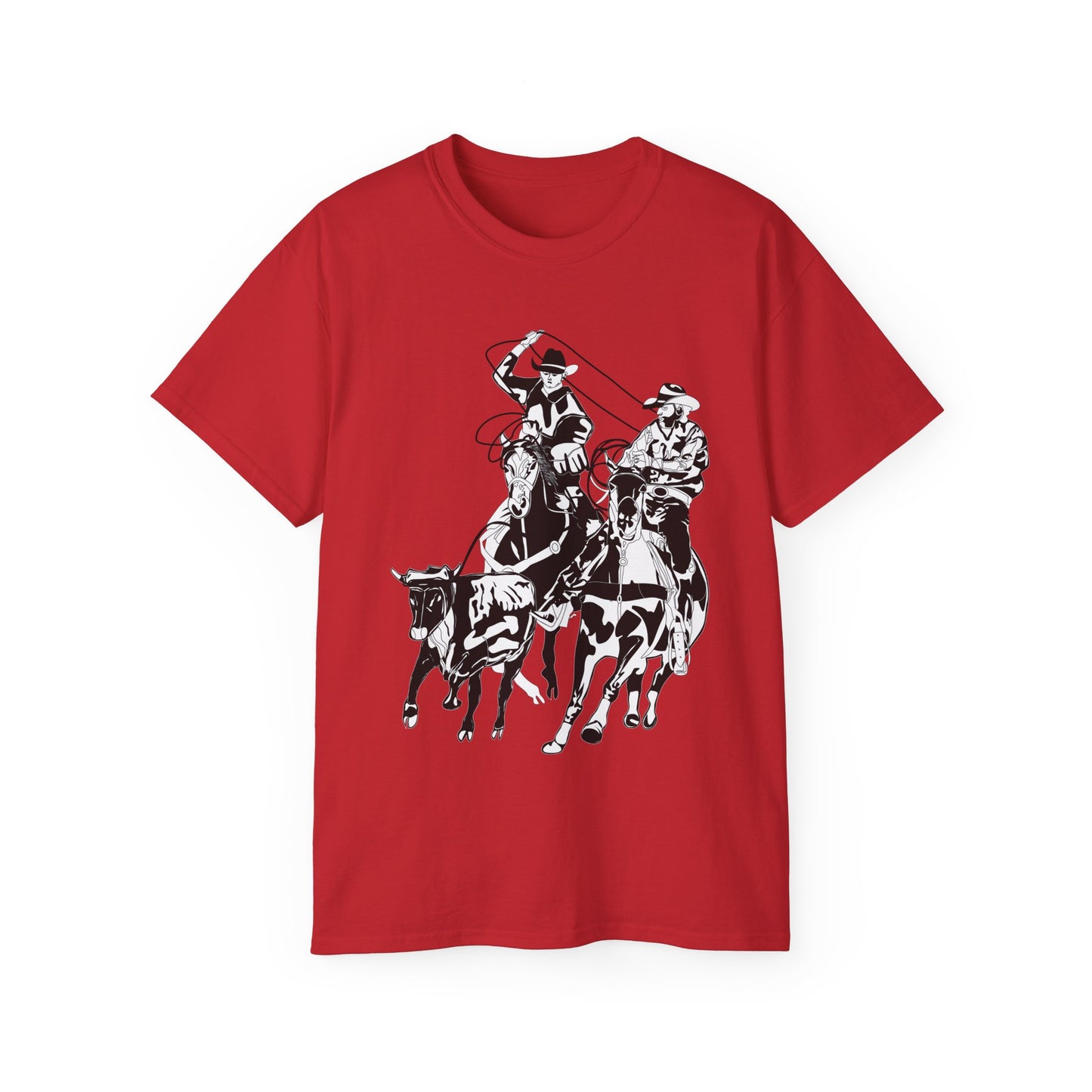 Unisex Ultra Cotton Tee - California Rodeo - Salinas Team Roping - BW