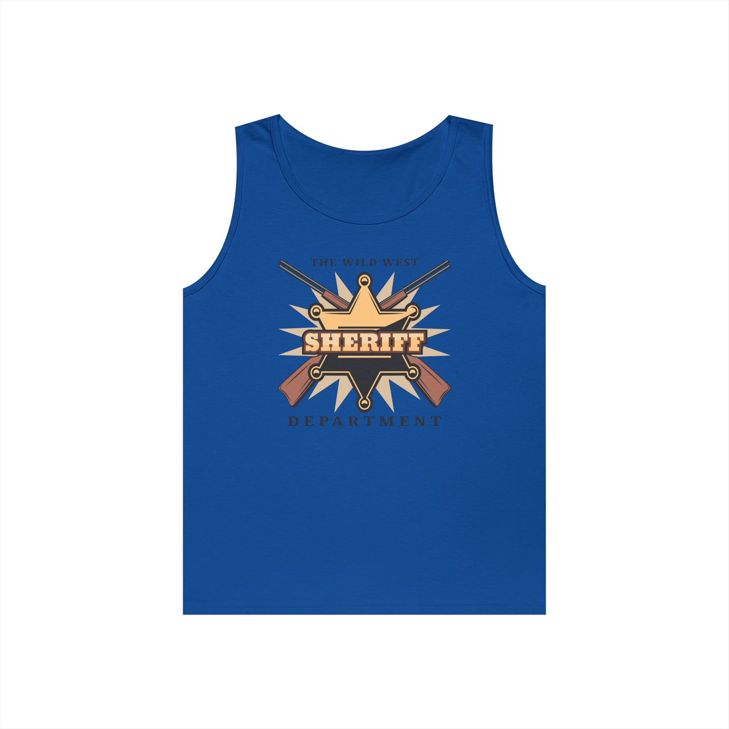 Unisex Heavy Cotton Tank Top - Western Cowboy - The Wild West - Sheriff Department