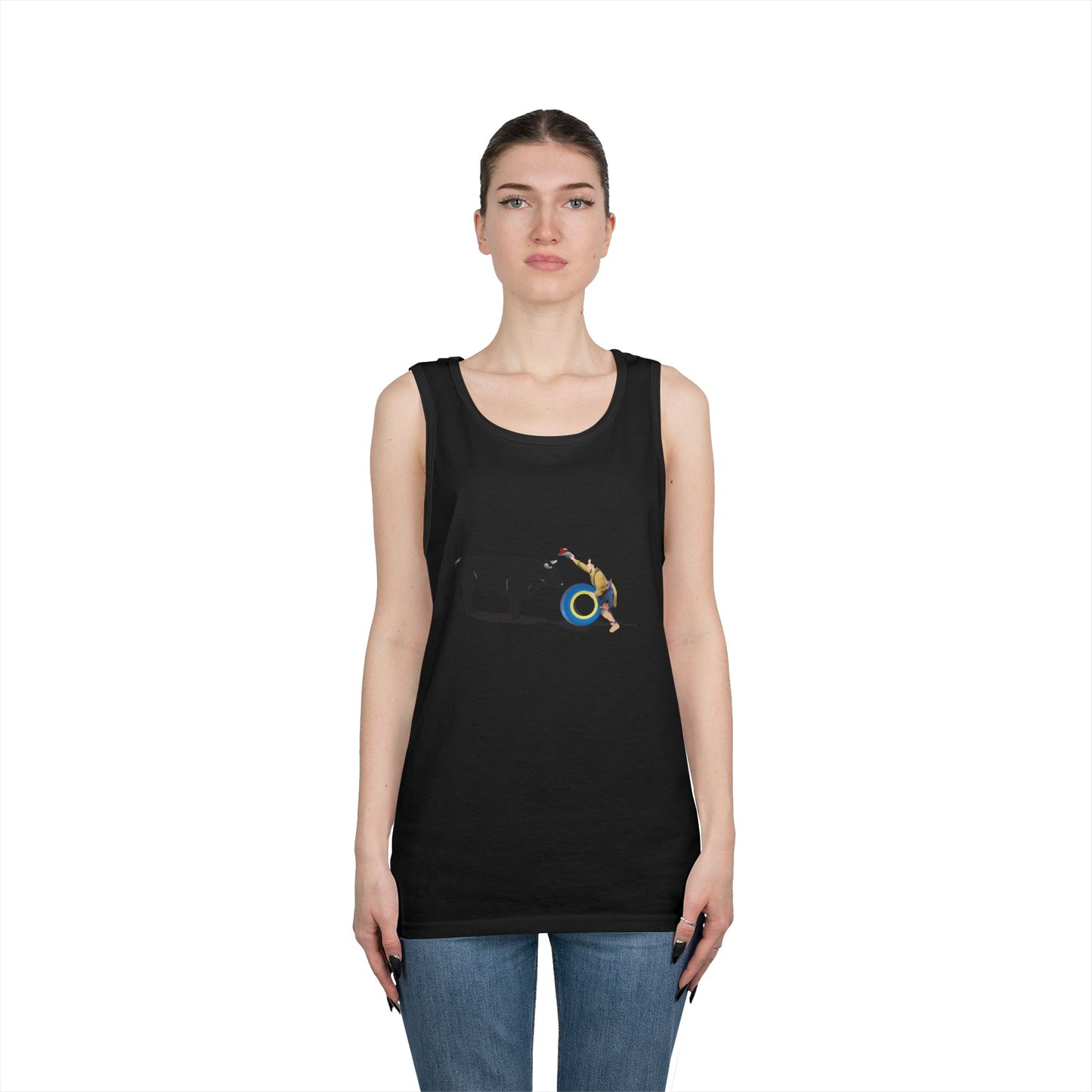 Unisex Heavy Cotton Tank Top - Clown and Bull
