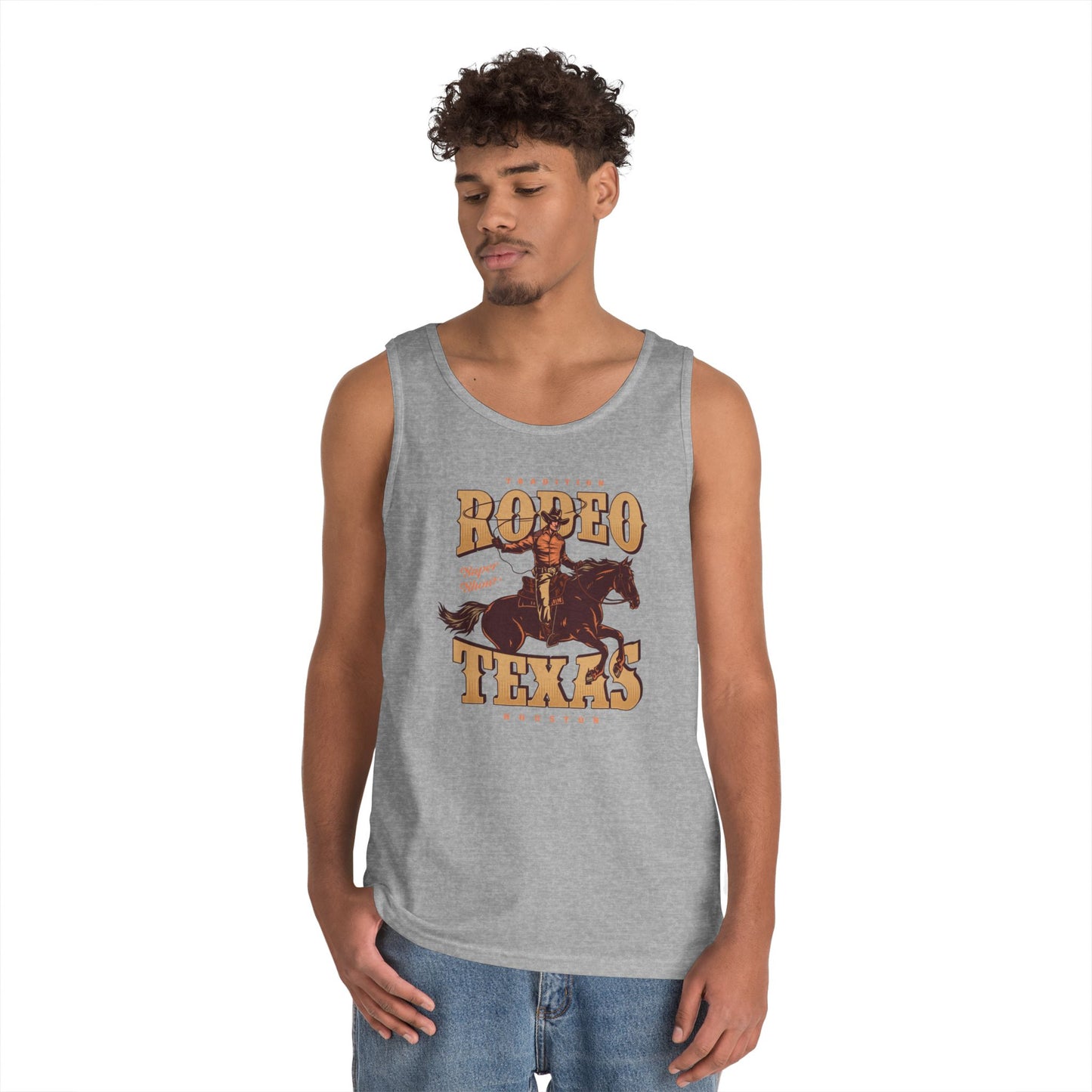 Unisex Heavy Cotton Tank Top - Tradition Rodeo Super Show - Houston, Texas