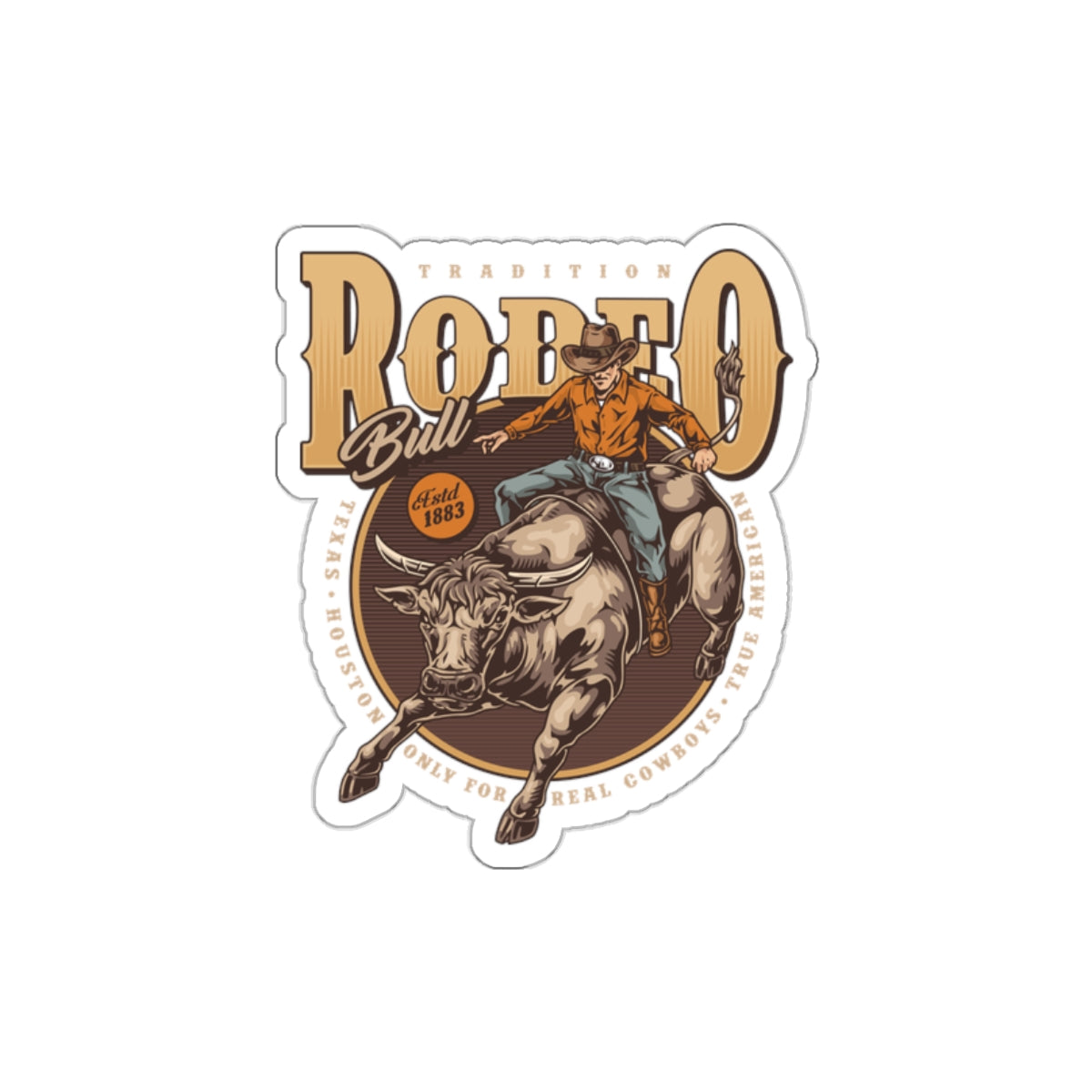 Die-cut stickers - Tradition Rodeo Bull - Real Cowboys