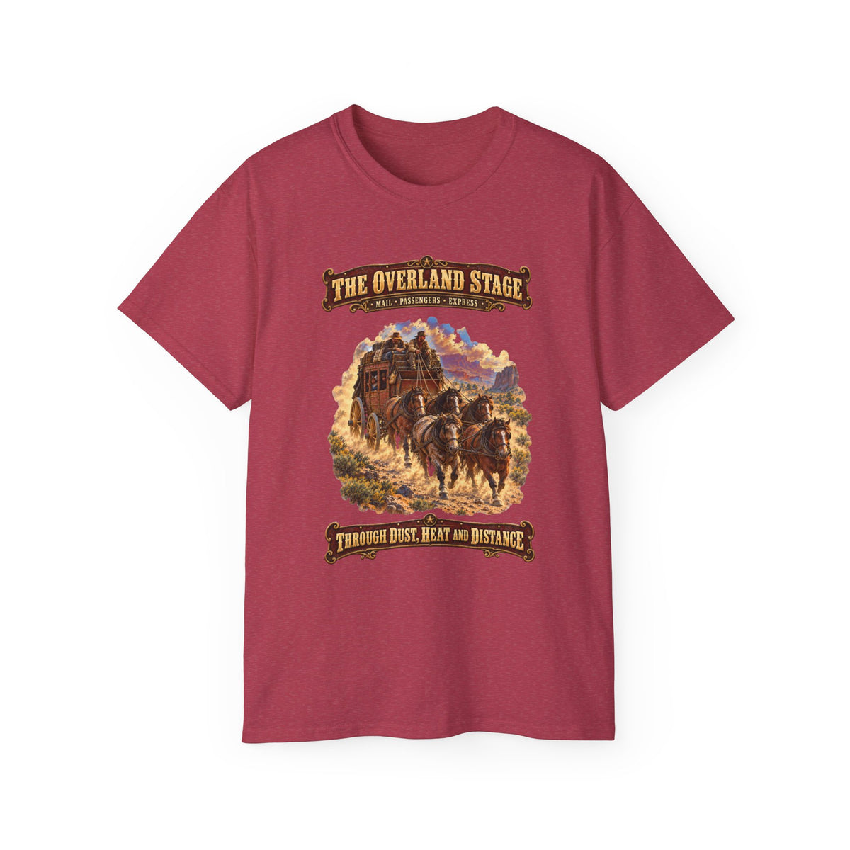 Unisex Ultra Cotton Tee - Overland Stage - Dusty Trails - 3D - Enhanced