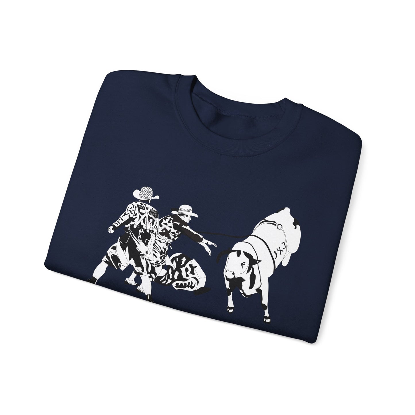 Crewneck Sweatshirt - Clowns and Bull - BW