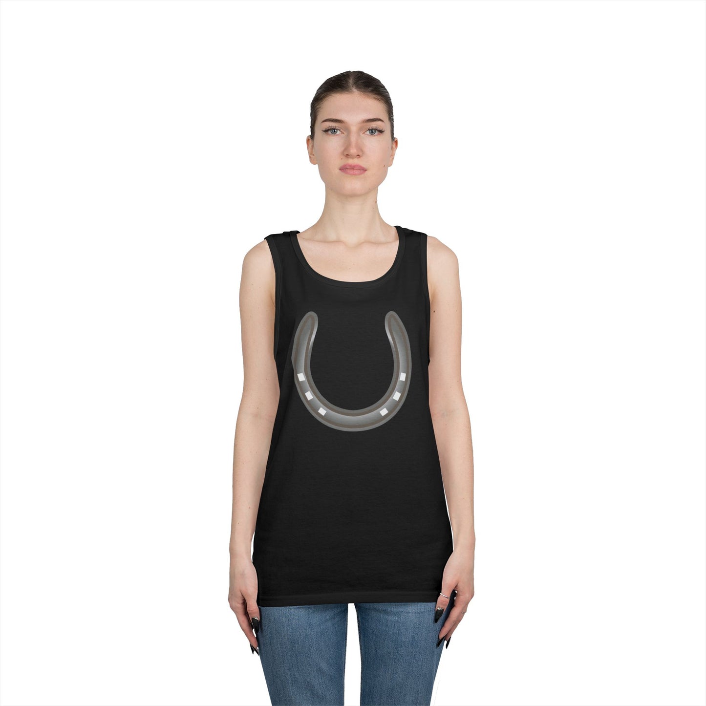 Unisex Heavy Cotton Tank Top - Rodeo - Horseshoe