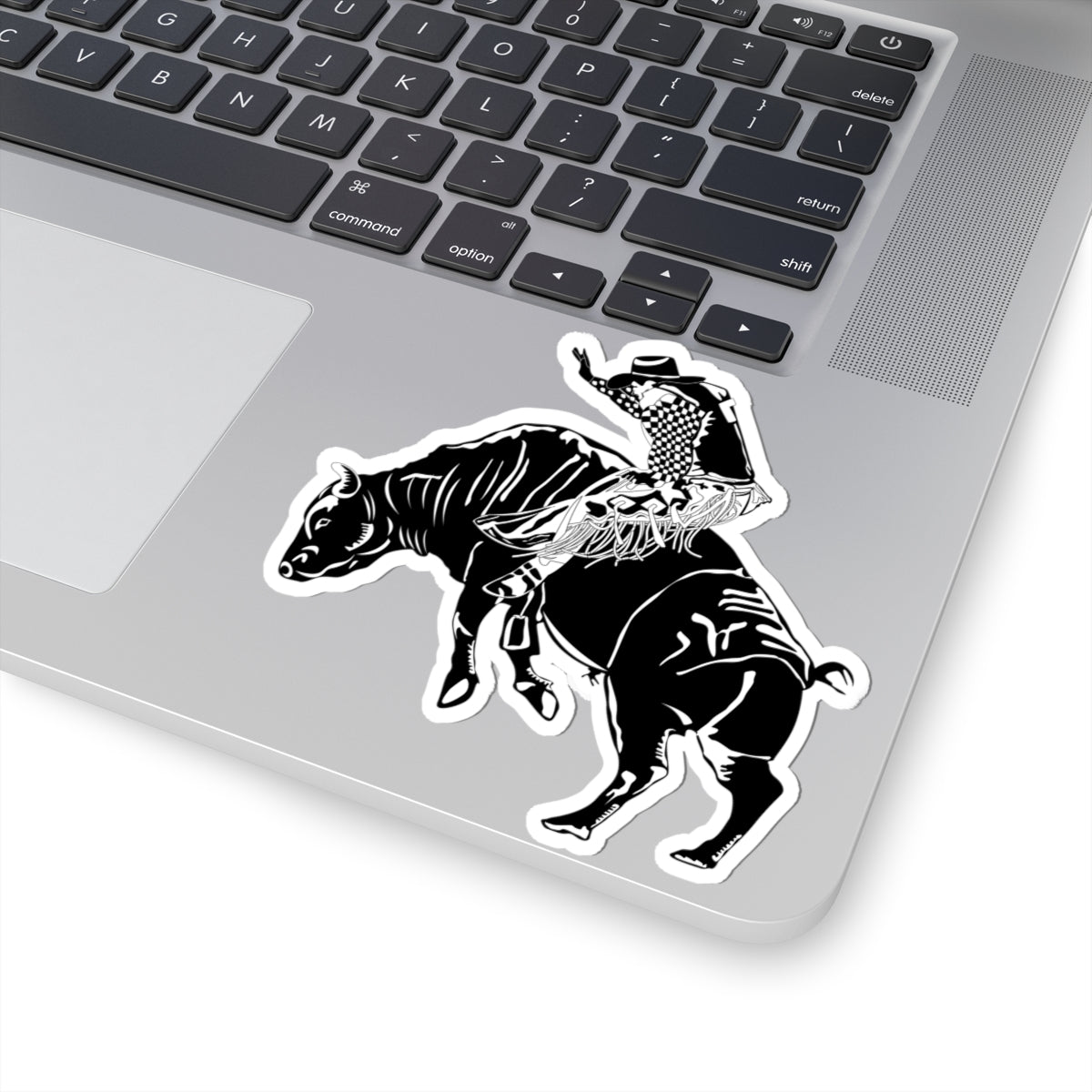Kiss-Cut Stickers - Cowboy - Bull Rider - BW