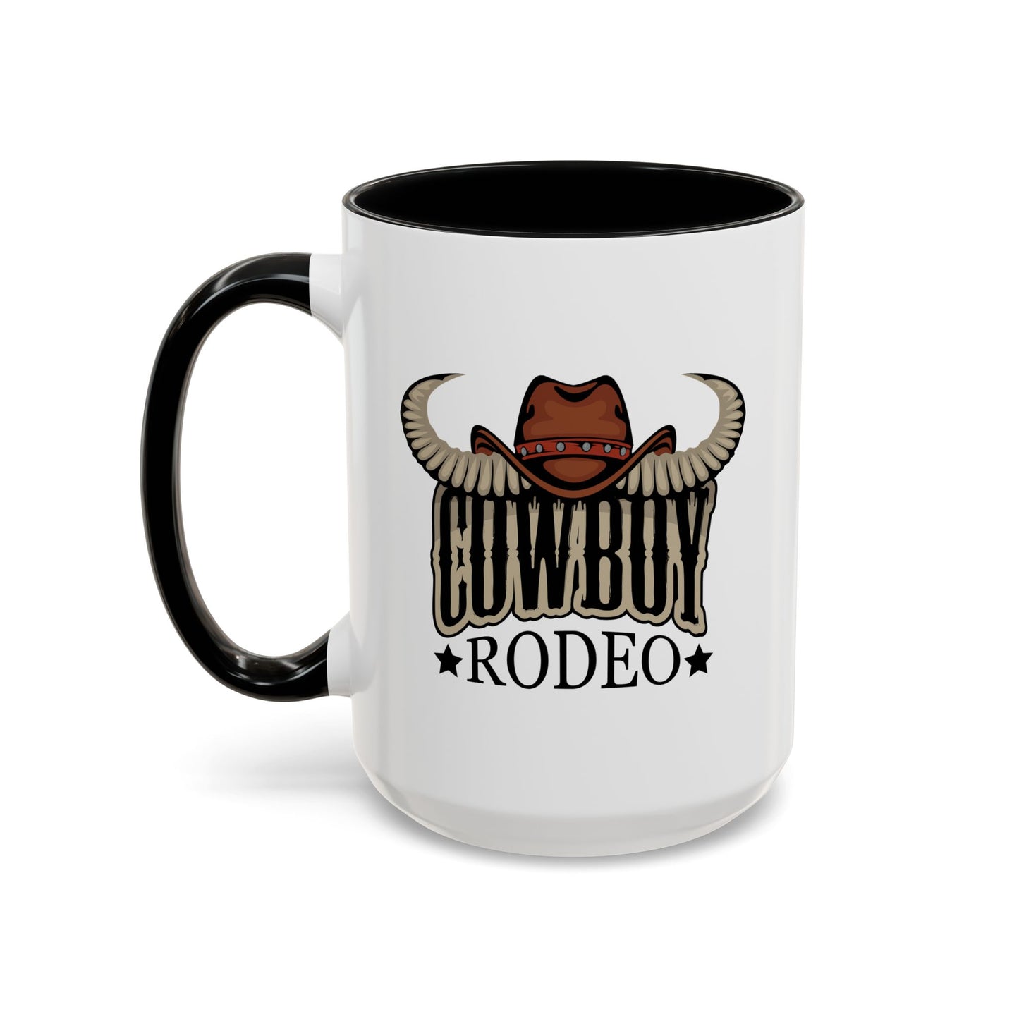 Accent Coffee Mug (11, 15oz) - Cowboy Rodeo - Horn