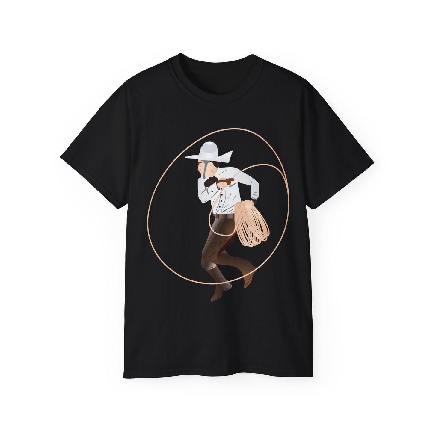 Unisex Ultra Cotton Tee - Rodeo - Mexican Cowboy - Lariat
