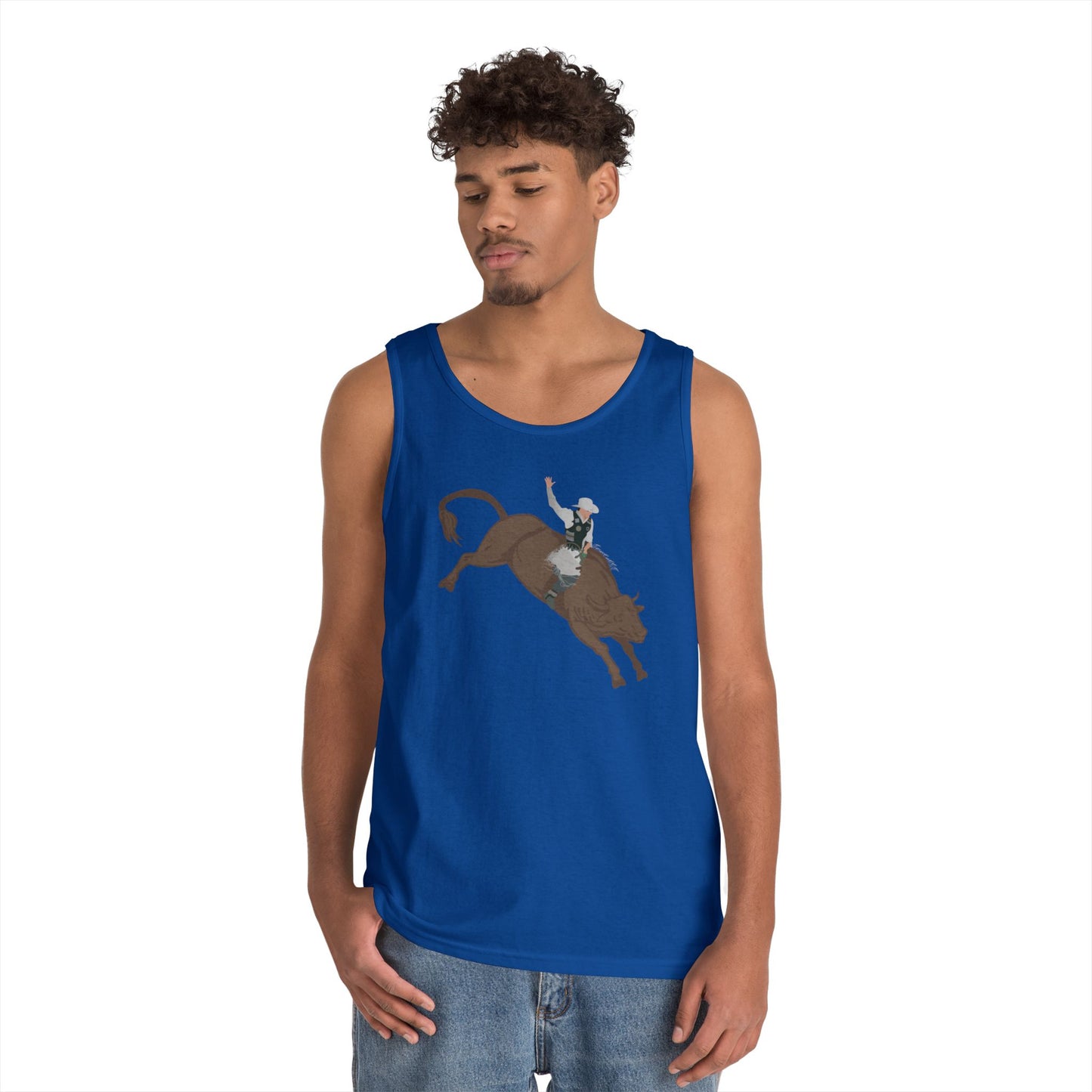 Unisex Heavy Cotton Tank Top - Cowboy - V2