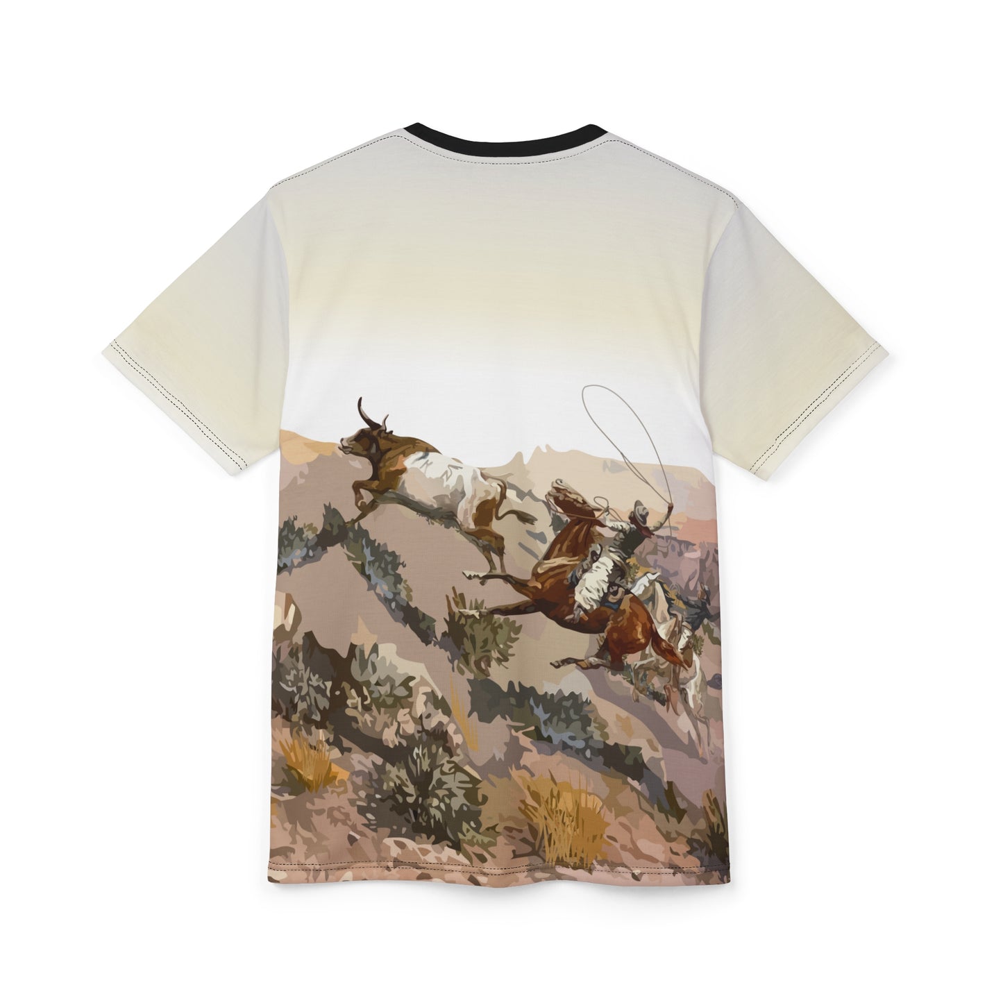 All Over Print (AOP) Cowboys Wrangling Unisex Tee