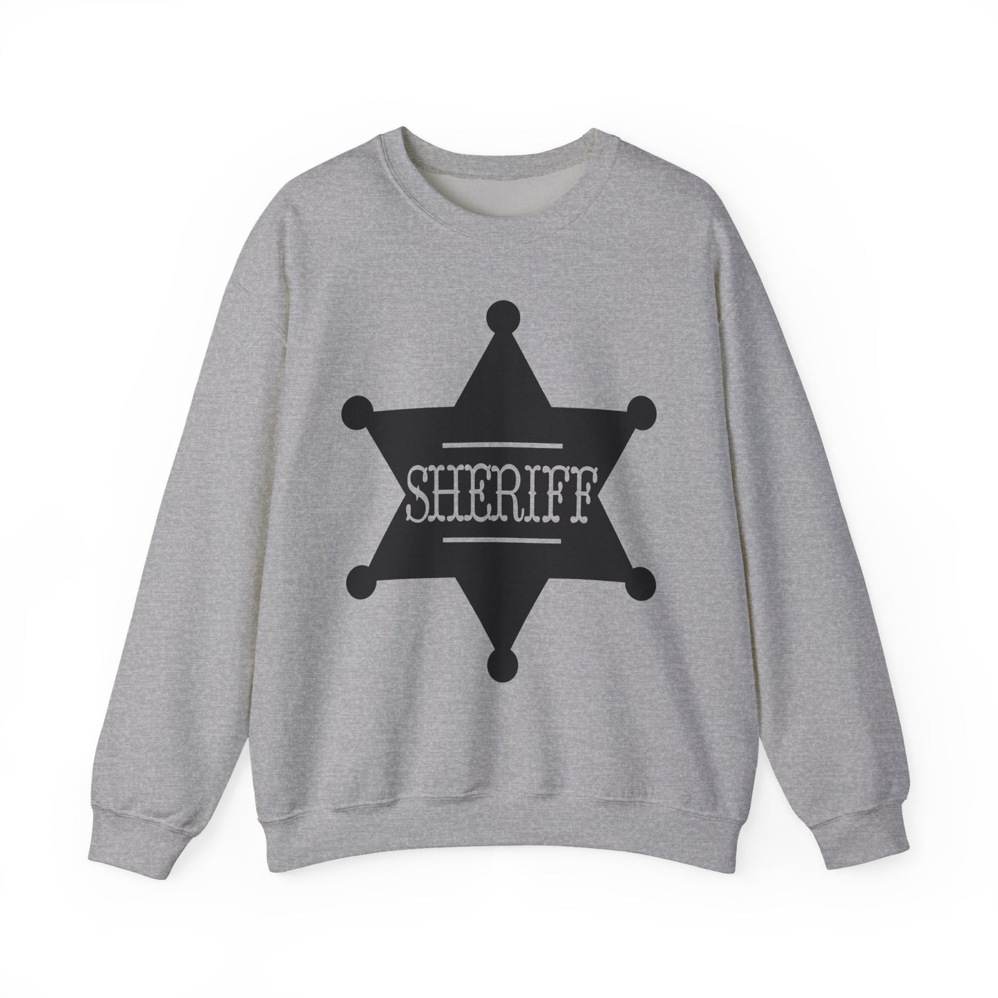 Crewneck Sweatshirt - Sheriff Badge w Txt Sheriff X 300